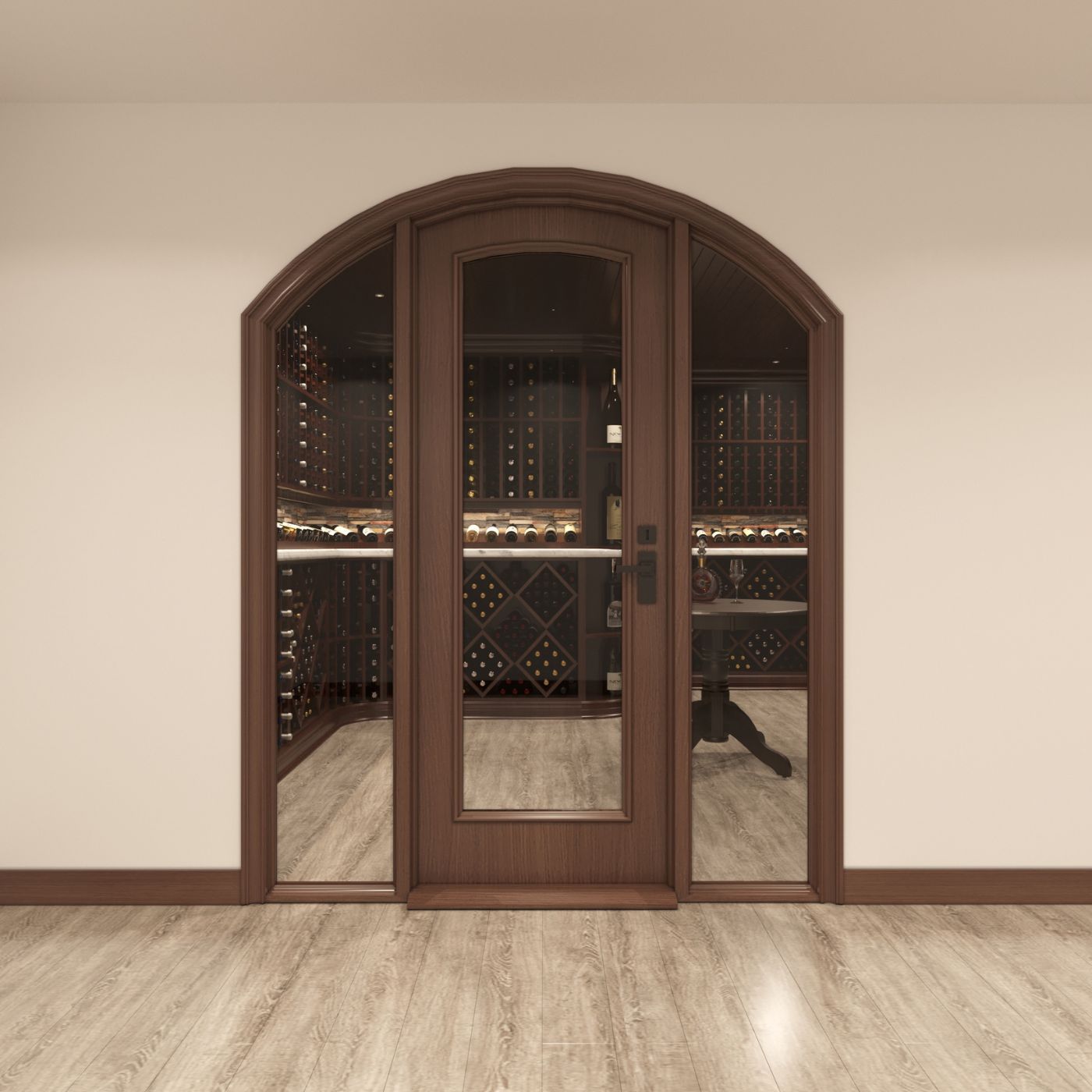 arched wine cellar glass doors - Genuwine Cellars Reserve
