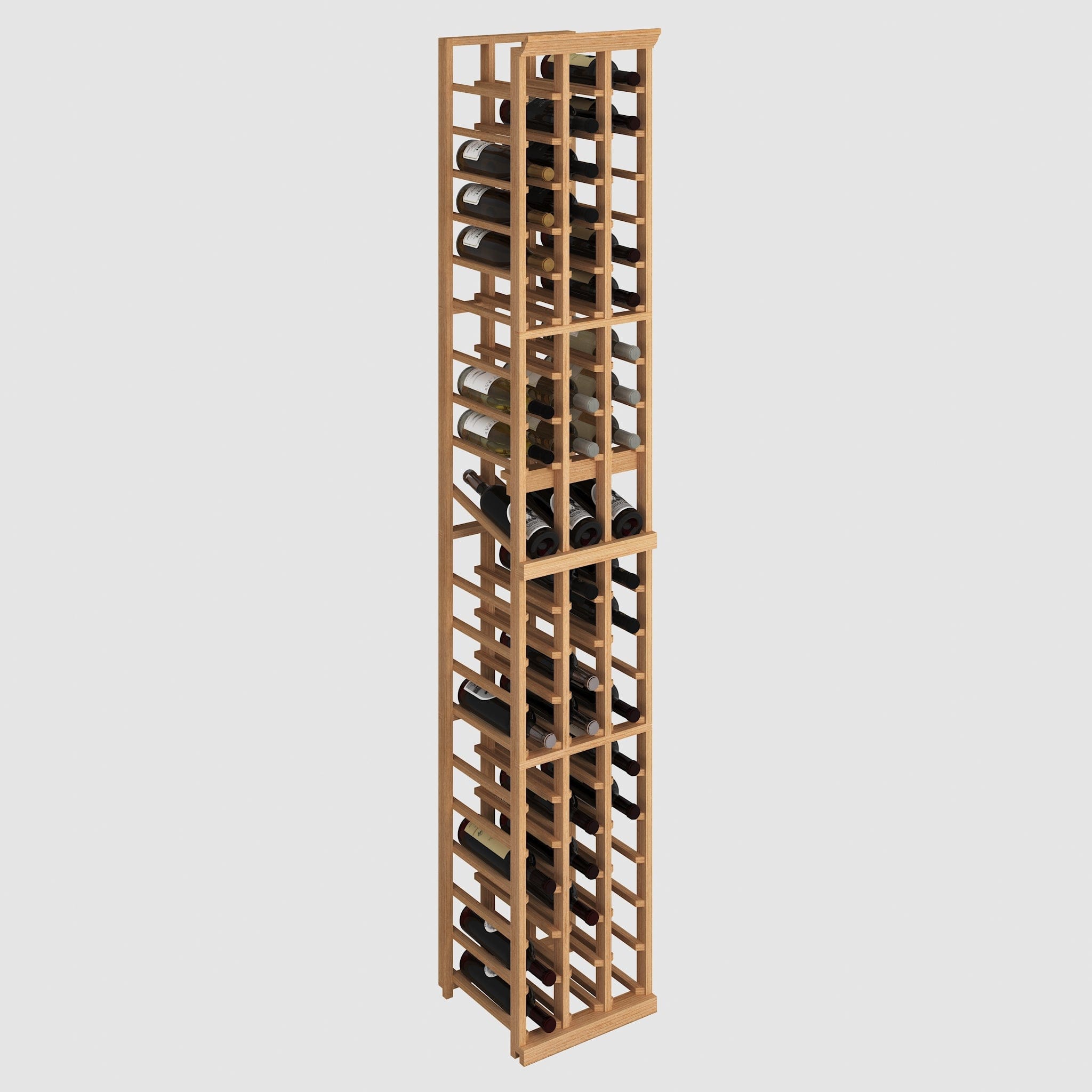 Elite Kit Rack 3-Column Modular Wine Rack Mahogany Genuwine Cellars Reserve