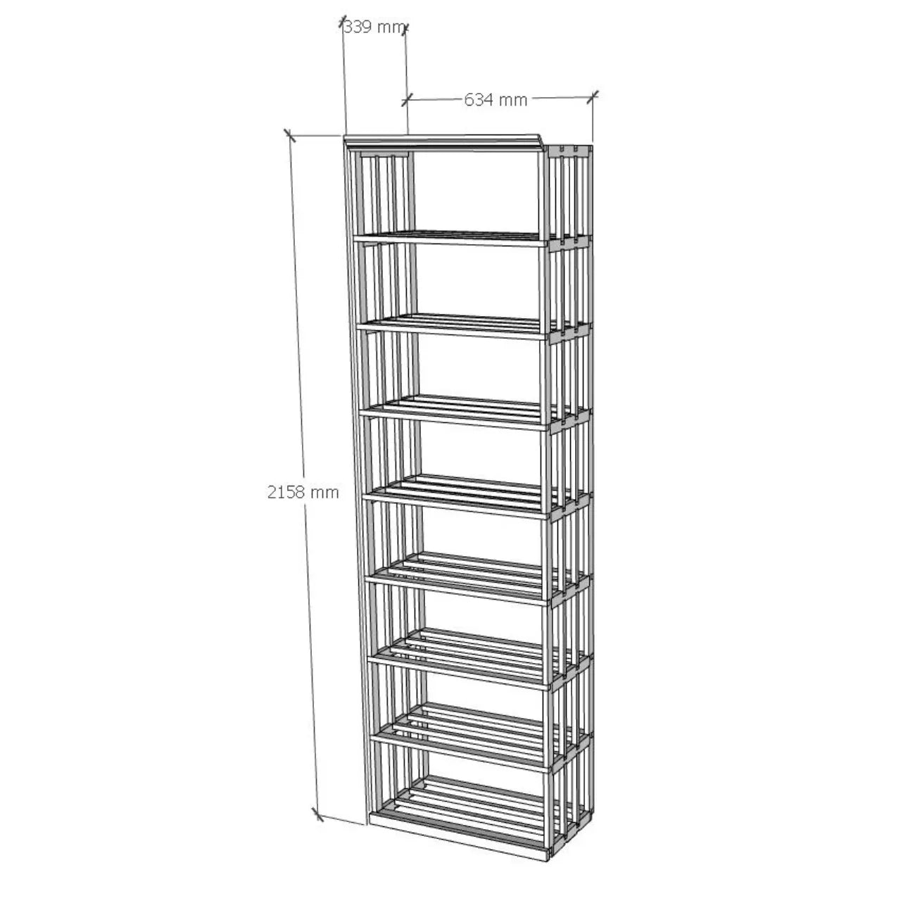 Elite Kit Rack Case Storage Column Mahogany / 96 Genuwine Cellars Reserve
