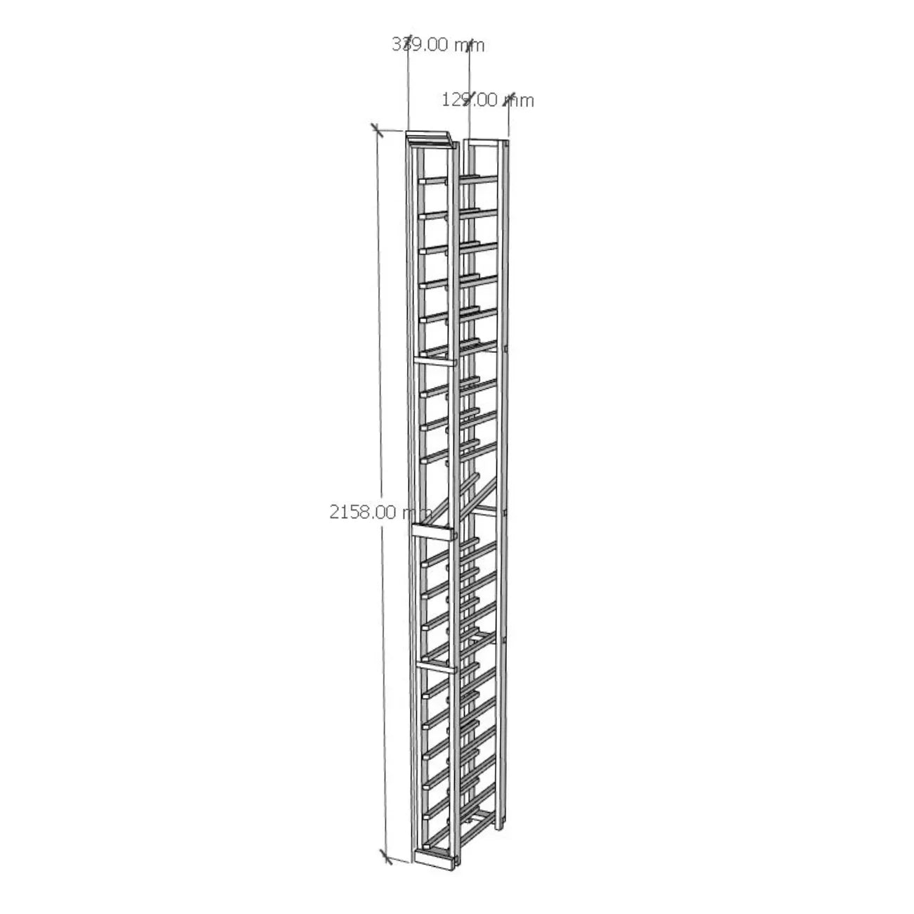 Elite Kit Rack Single-Column Standard Bottle Modular Wine Rack Mahogany / 20 Genuwine Cellars Reserve