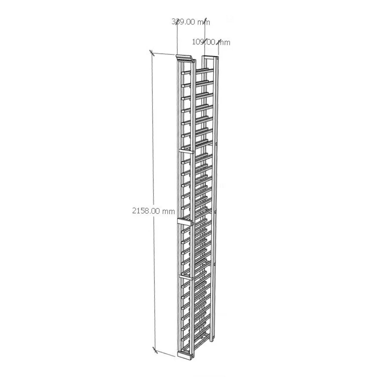 Elite Kit Rack Single-Column Half-Bottle Modular Wine Rack Mahogany / 25 Genuwine Cellars Reserve