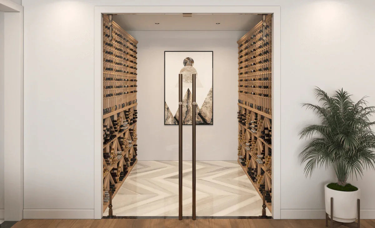Elite Kit Rack 8-Column & Diamond Bin Modular Wine Rack Mahogany / 178 Genuwine Cellars Reserve