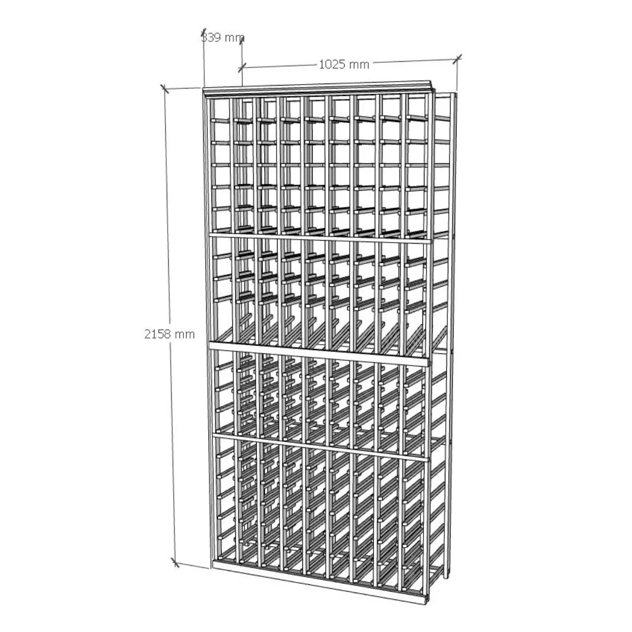 Elite Kit Rack Column Modular Wine Rack 60 / Mahogany-120 / Mahogany-180 / Mahogany Genuwine Cellars Reserve