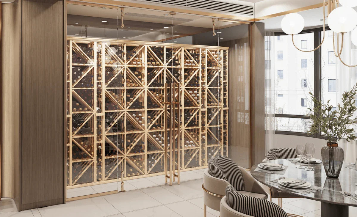 Elite Kit Rack Diamond Bin Modular Wine Rack 72 / Mahogany-144 / Mahogany Genuwine Cellars Reserve