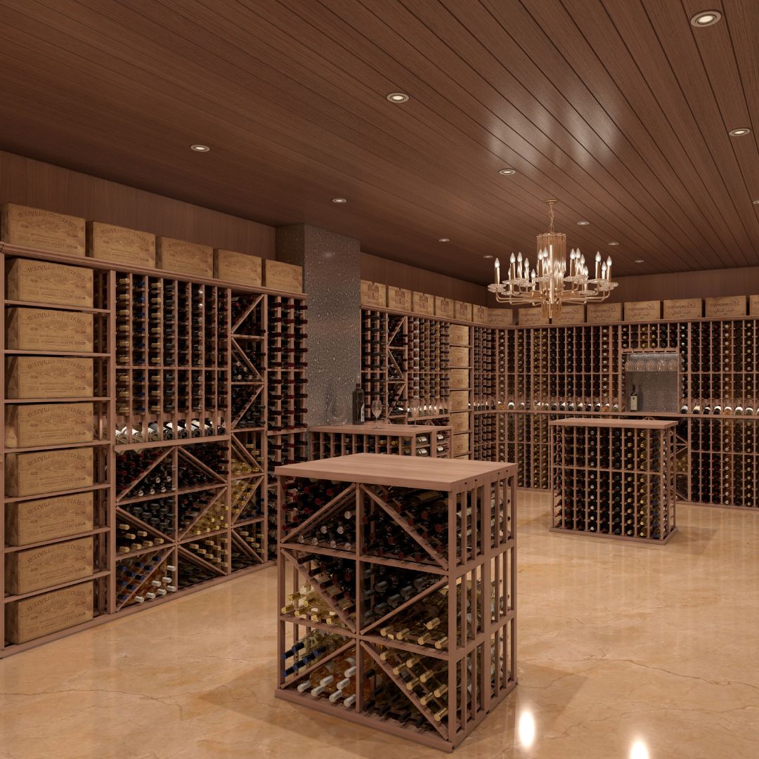 modular wine racks wood - floor wine rack - Genuwine Cellars Reserve