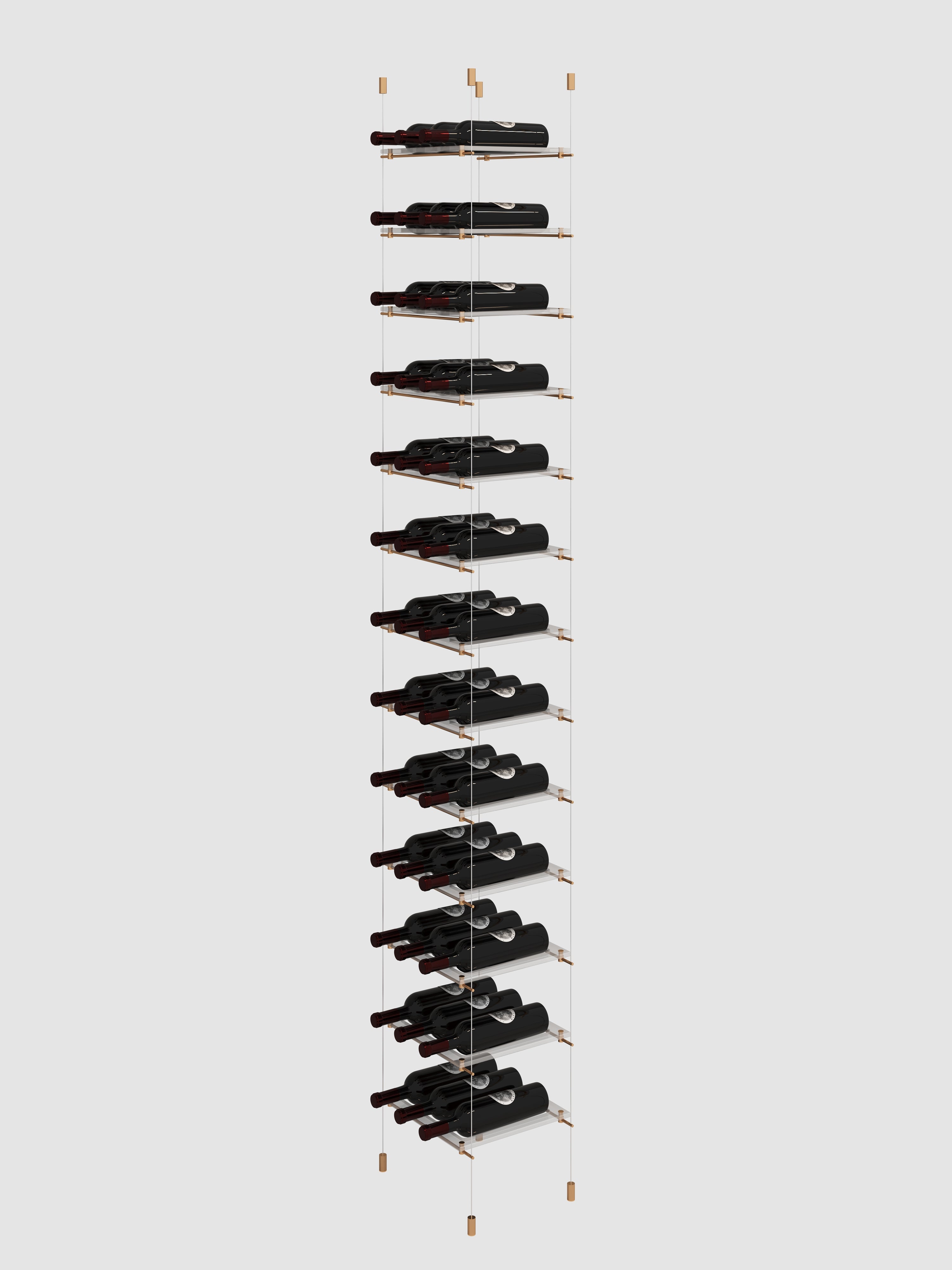 Lumina Cable Wine Display - Gold Single / 6'-Single / 6'6"-Single / 7'-Single / 7'6"-Single / 8' Genuwine Cellars Reserve