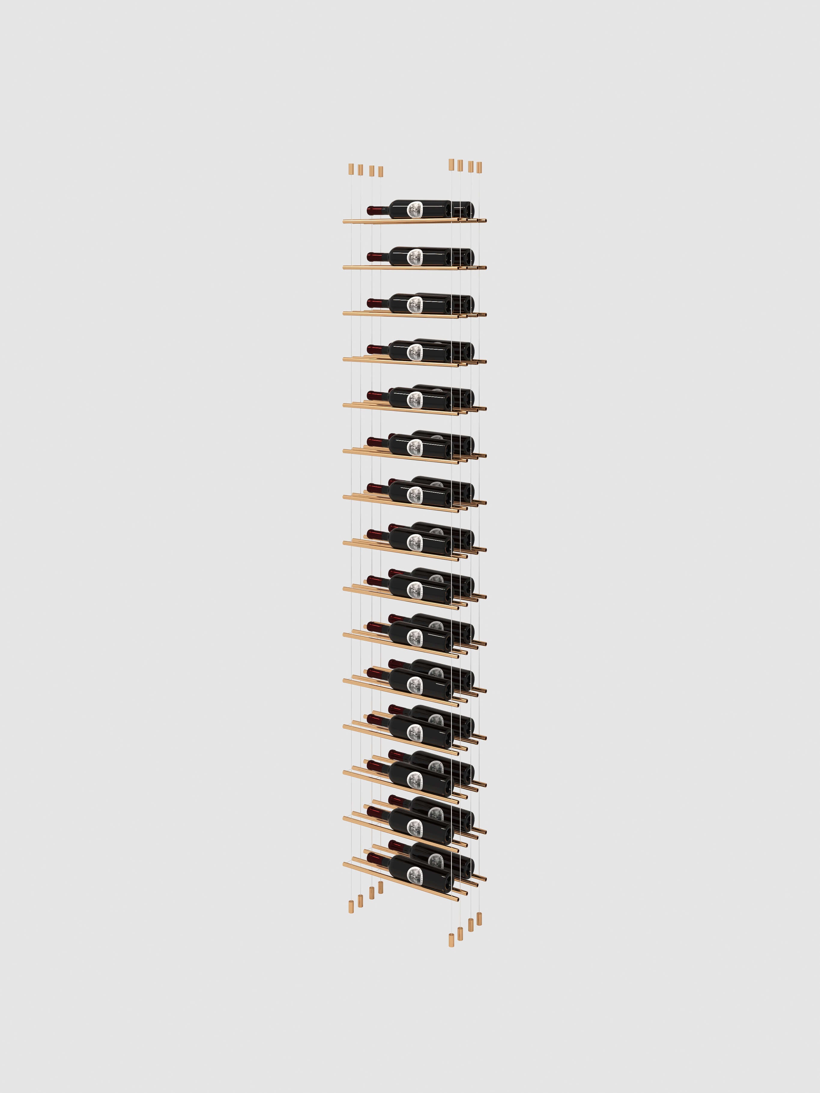 wine rack horizontal - Label Line Gold Single Bottle Width by Genuwine Cellars