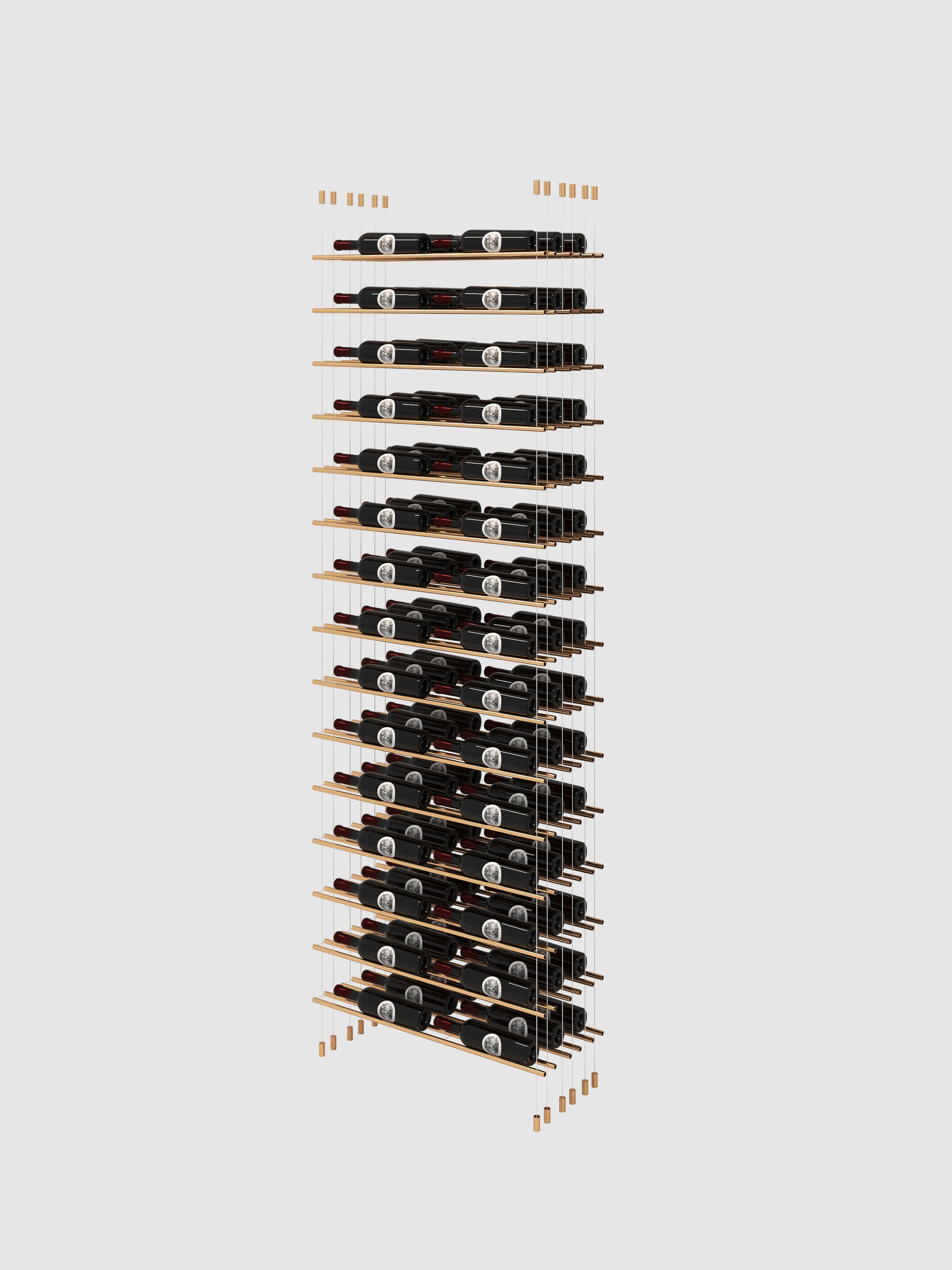 Label Line Gold Double Bottle Width display by Genuwine Cellars Reserve
