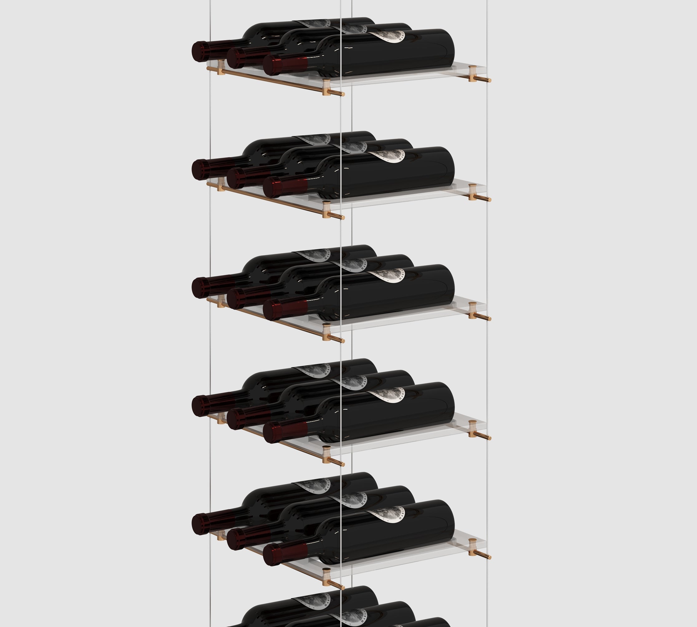 Lumina gold triple cable wine rack - Genuwine Cellars Shop