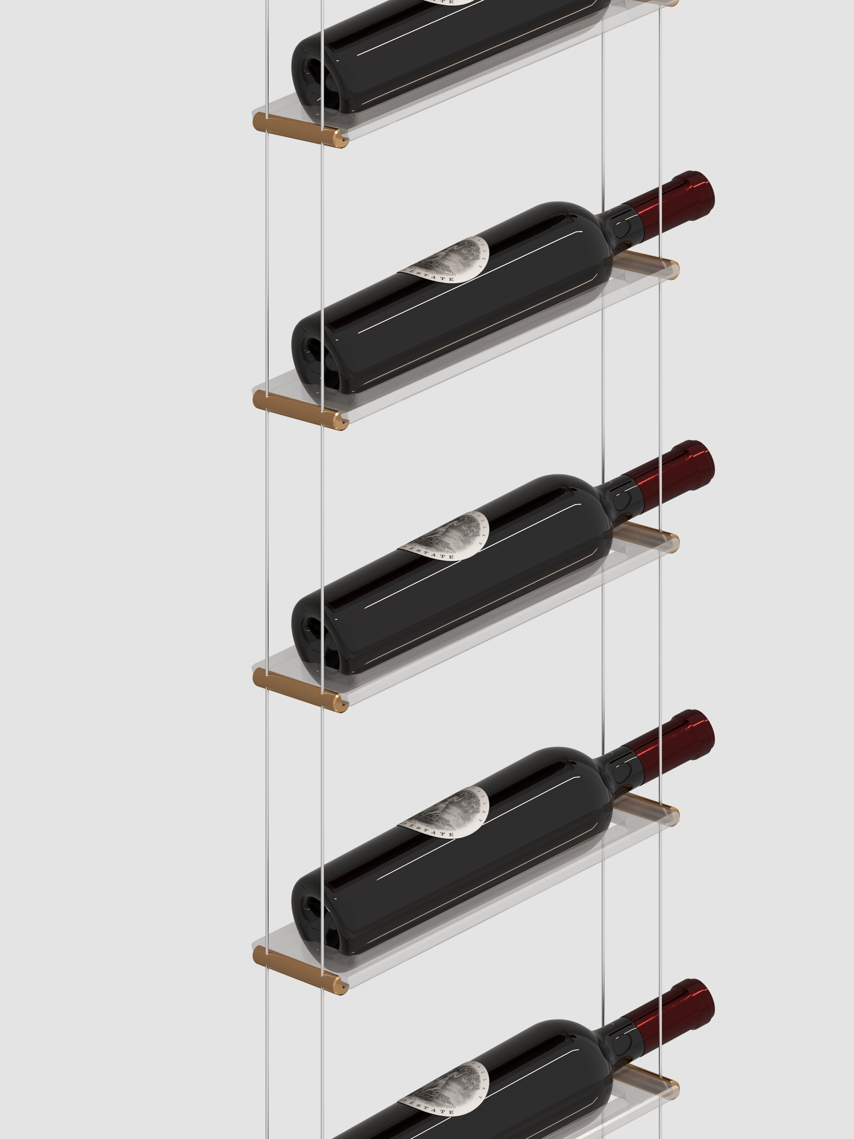 Lumina Cable Wine Display - Gold