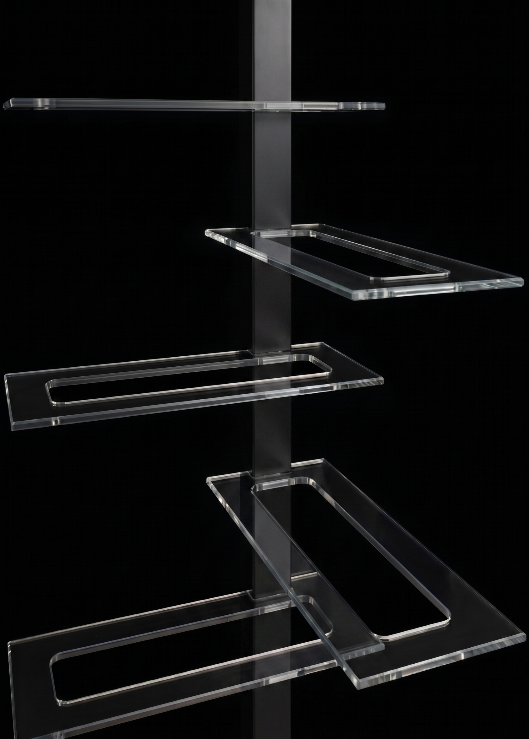 OPUS Collection - Black Floating Wine Rack 6' / Cork Forward / 3000K-6' / Cork Forward / 4000K-6' / Cork Forward / 5000K-6' / Label View / 3000K-6' / Label View / 4000K Genuwine Cellars Reserve