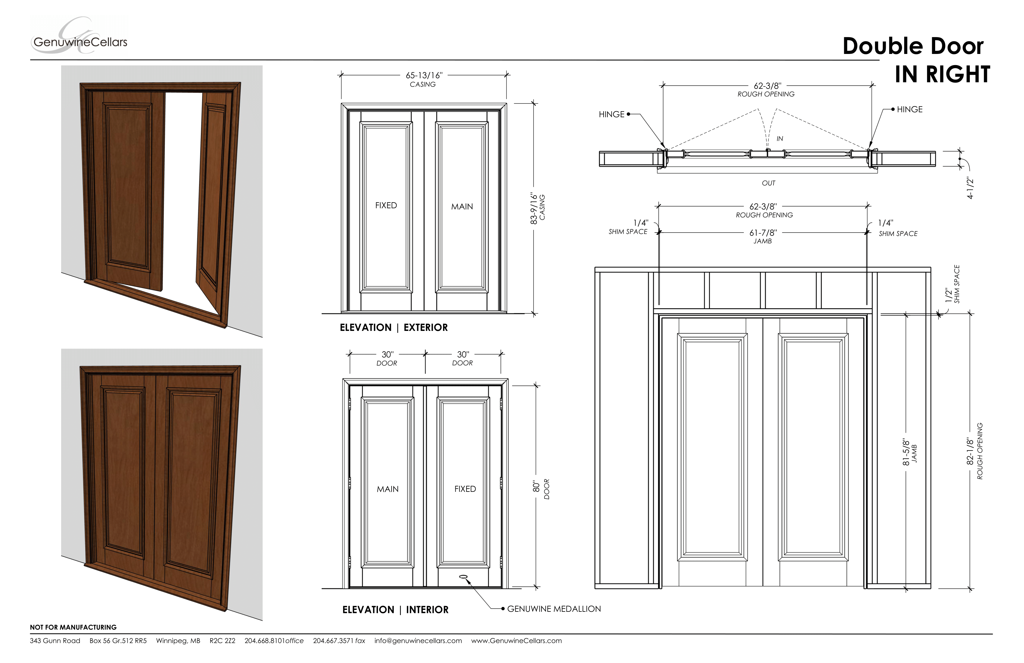 Panel Double Wine Cellar Doors