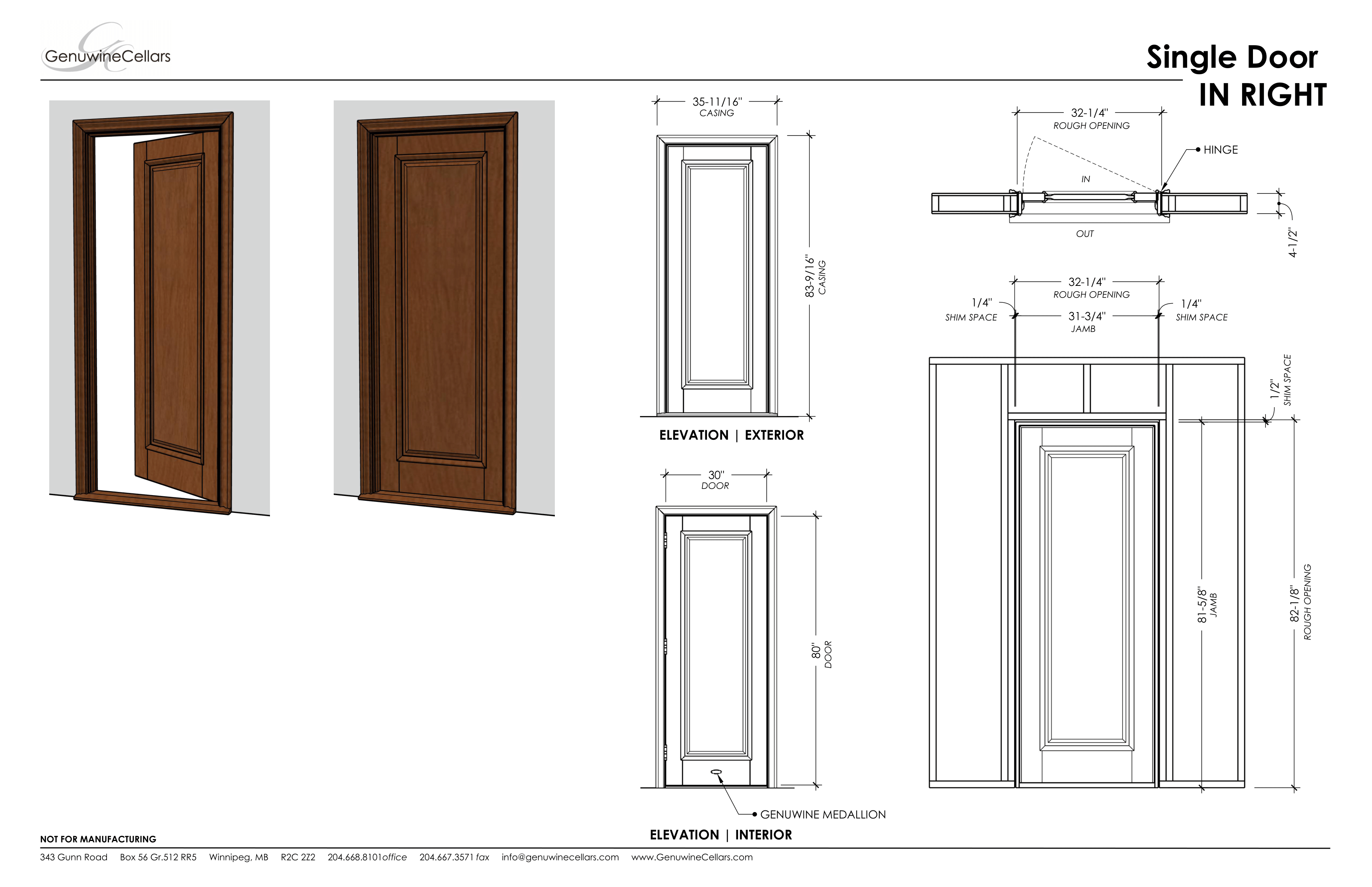 Panel Single Wine Cellar Door
