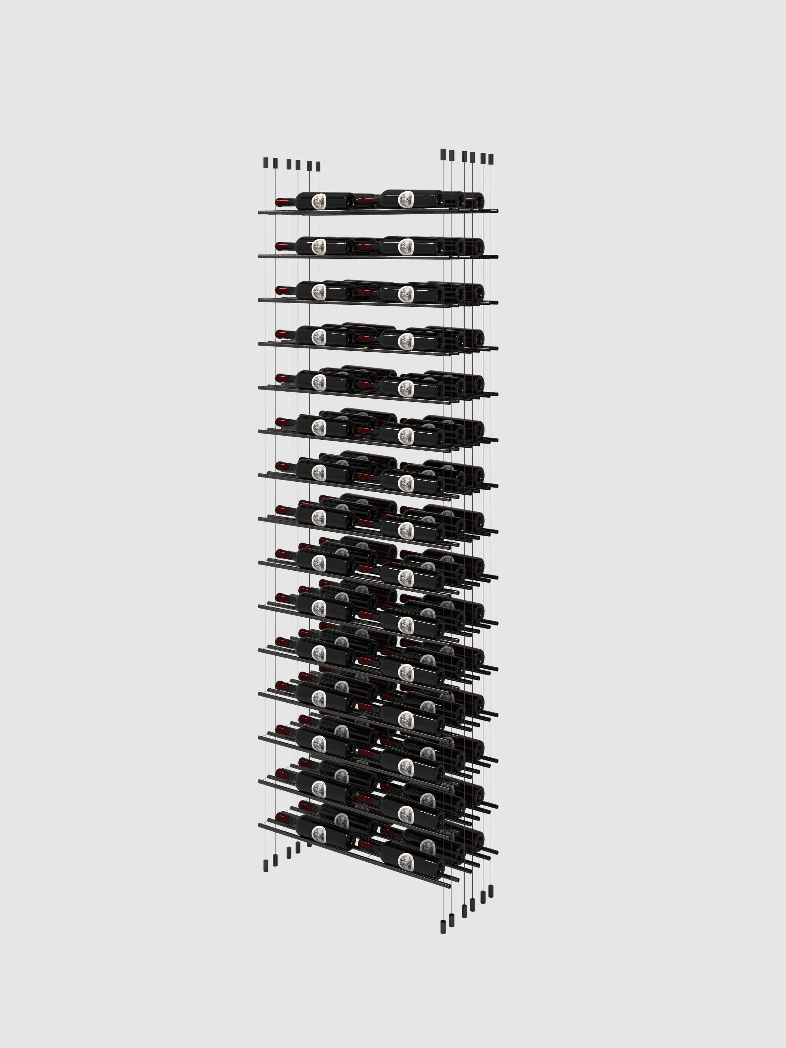 Label Line Black Metal Wine Rack - Genuwine Cellars Reserve