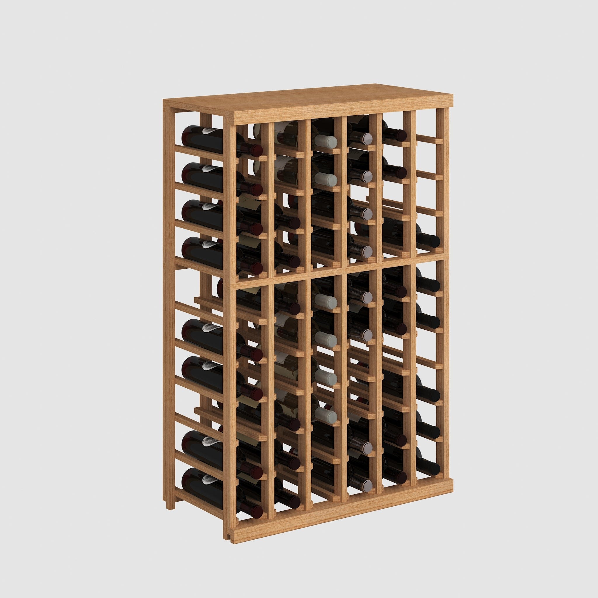 Elite Kit Rack Half Height 6-Column Modular Wine Rack for 60 bottles - Genuwine Cellars Reserve