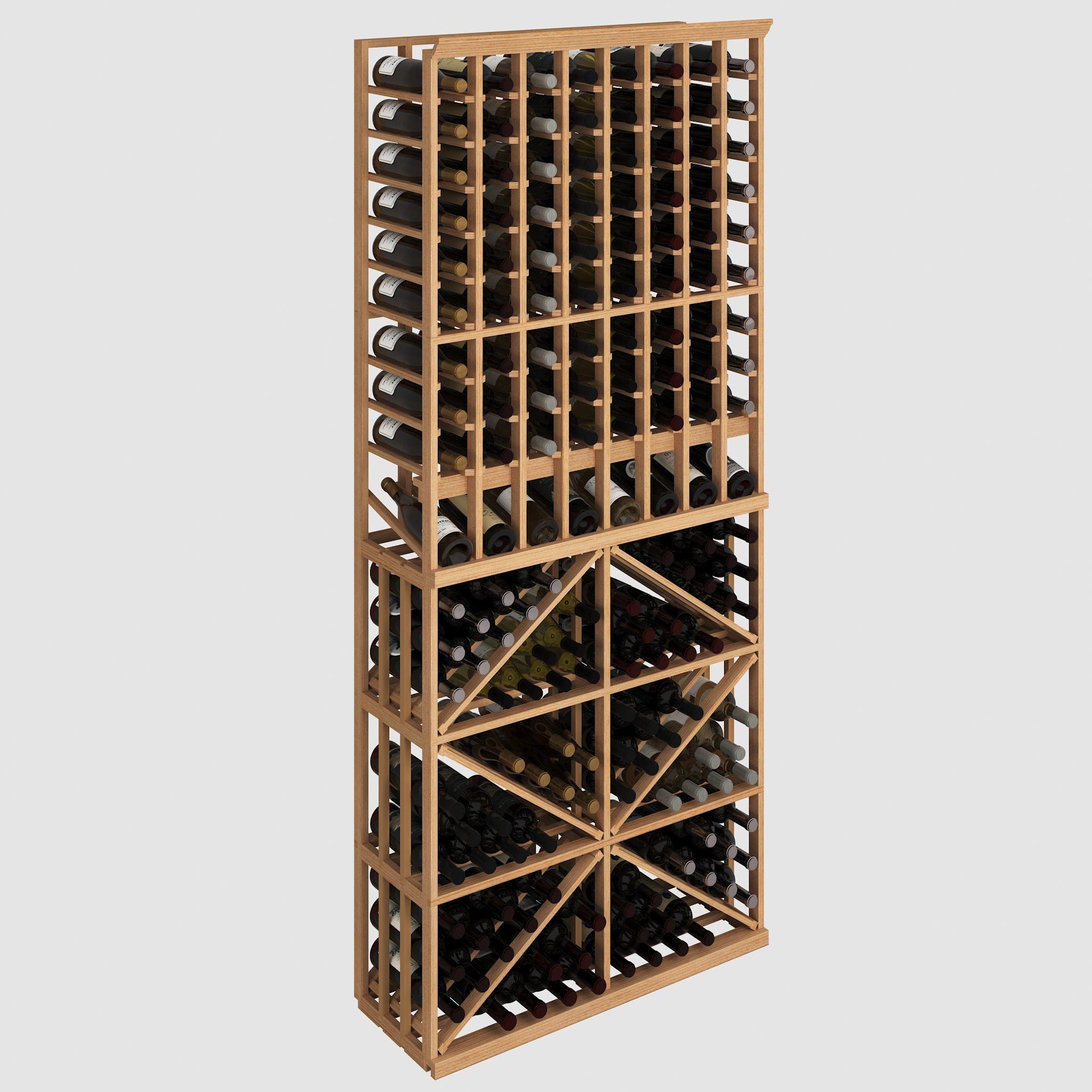 Elite Kit Rack 8-Column & diamond shaped wine rack - Genuwine Cellars Reserve