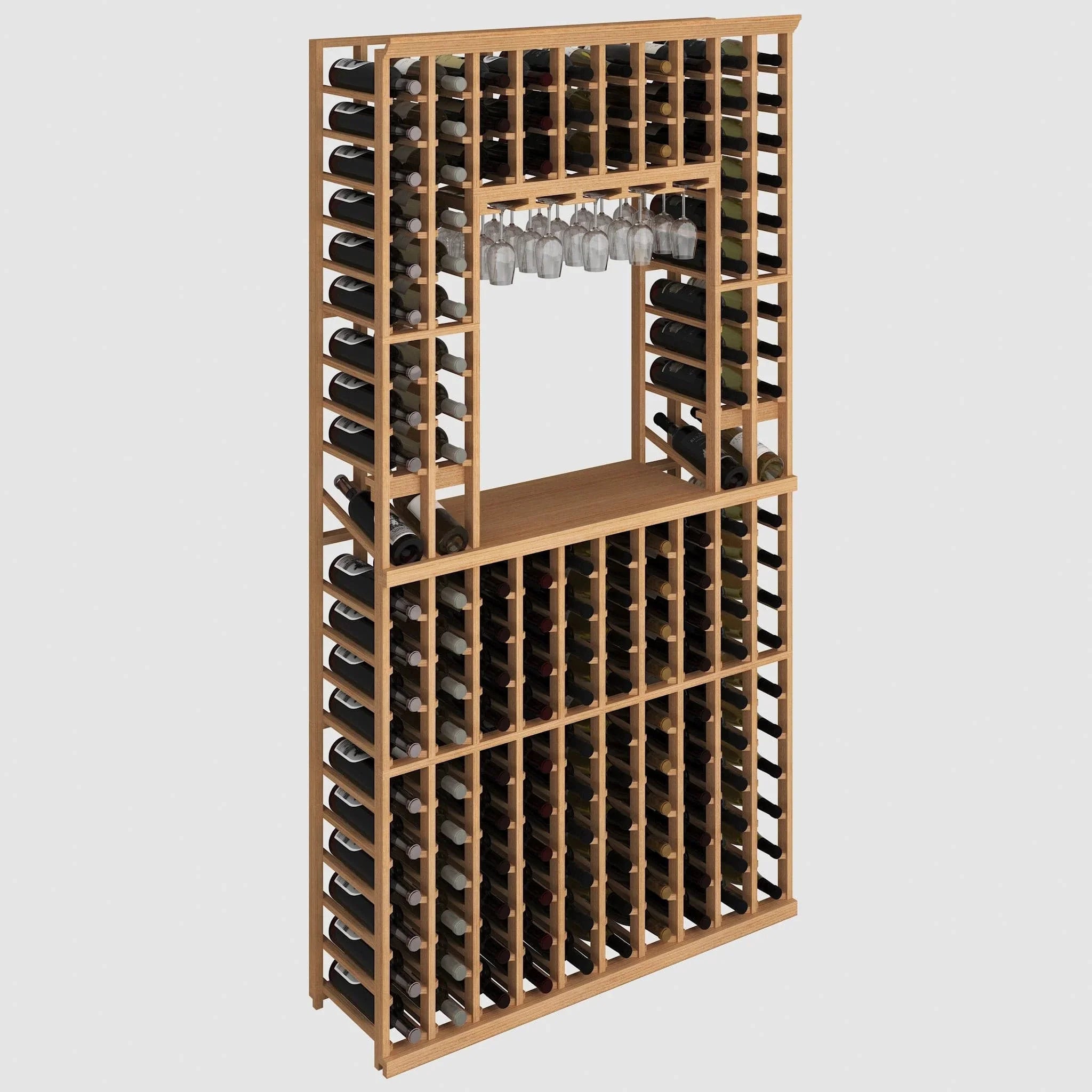 Elite Kit Rack Tasting Display Modular Wine Rack Mahogany / 158 Genuwine Cellars