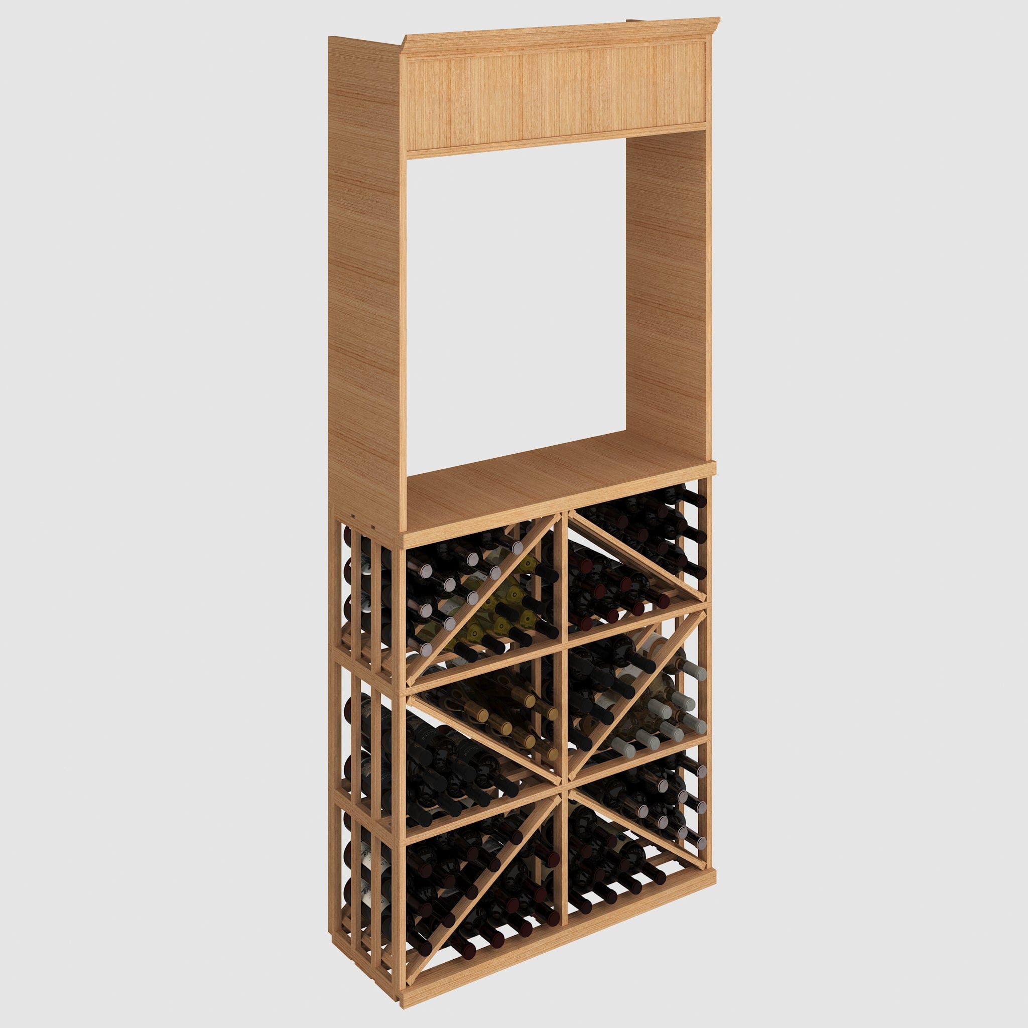 Elite Kit Rack Diamond Bin Wine Rack with Storage - Genuwine Cellars Reserve