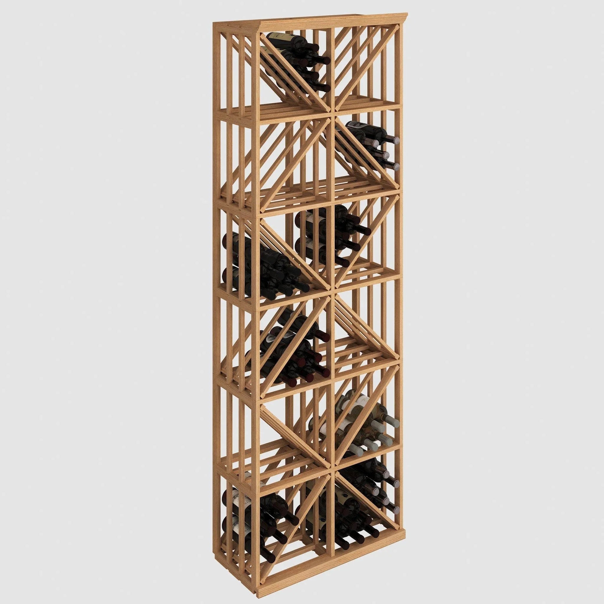 Elite Kit Rack Diamond Bin Modular Wine Rack 72 / Mahogany-144 / Mahogany Genuwine Cellars Reserve