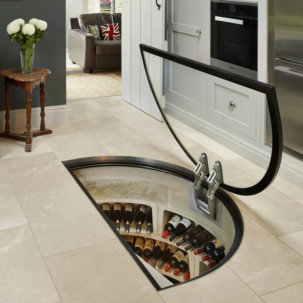 Half Round Spiral Cellar Glass Door Default Title Genuwine Cellars Reserve
