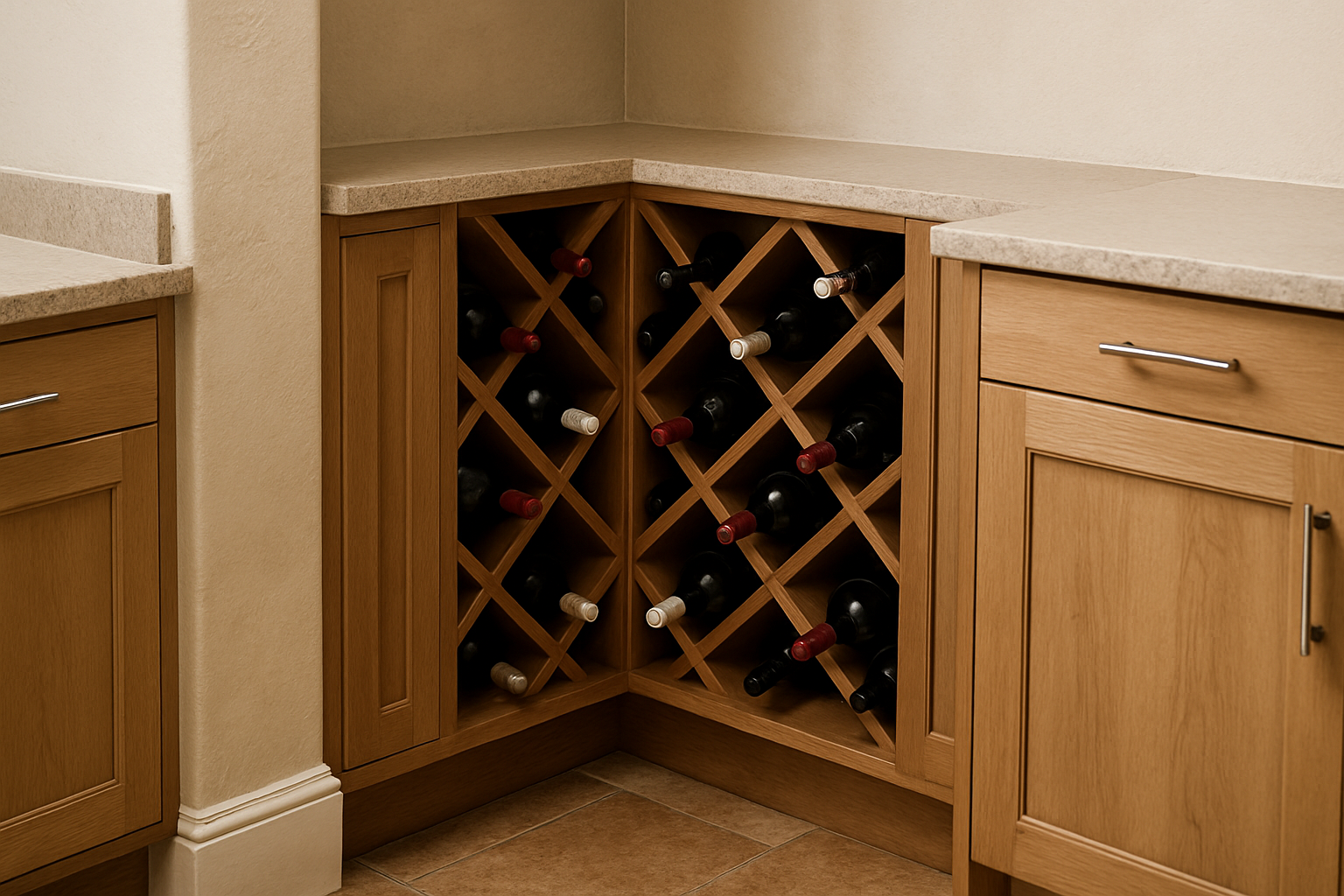 Corner Wine Storage: Maximizing Unused Space