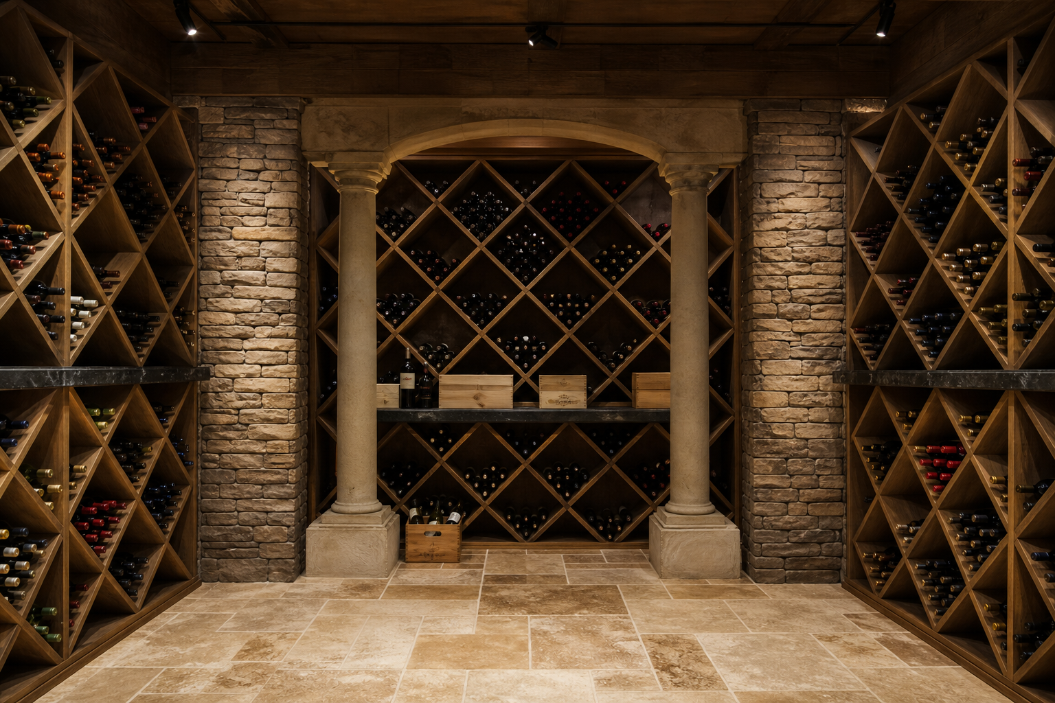 Diamond Bin & Column Configurations: Versatile Cellar Layouts