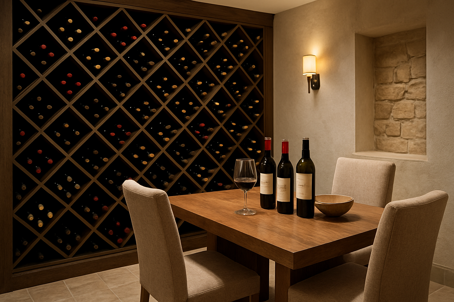 Diamond Bin Wine Display: Luxury Tasting Room Ideas