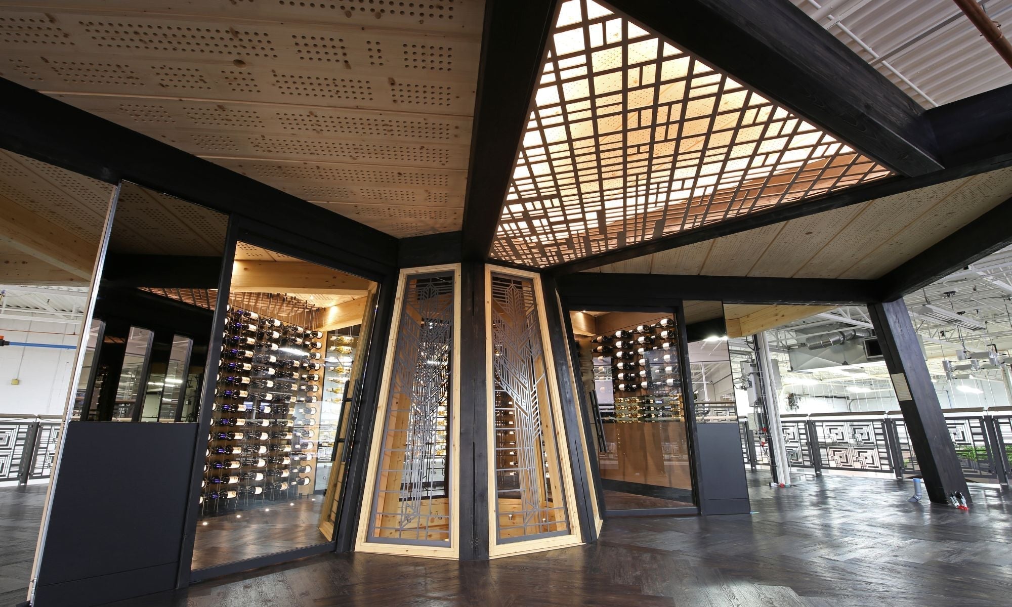 Modern Wine Cellar at Experience Center