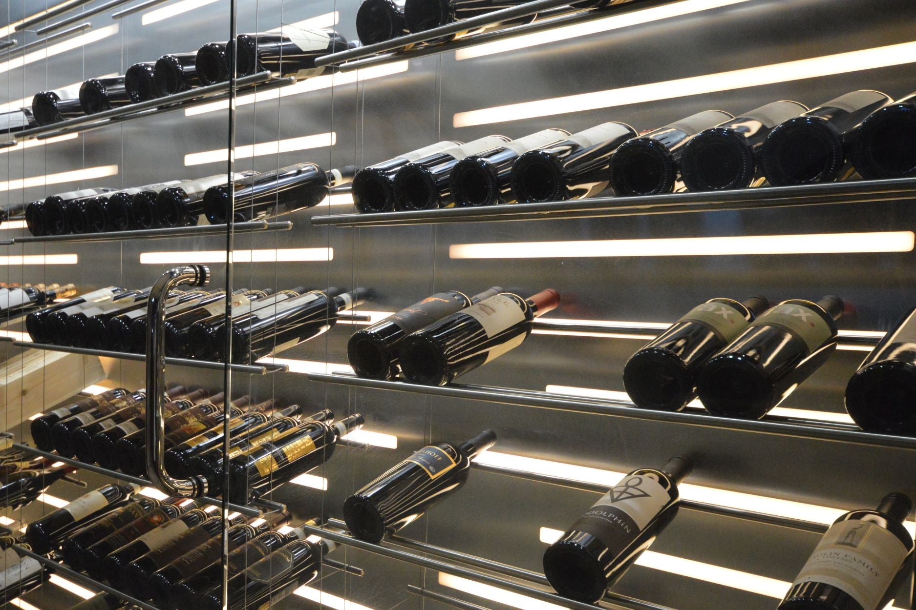 modern wine display black - Genuwine Cellars Reserve