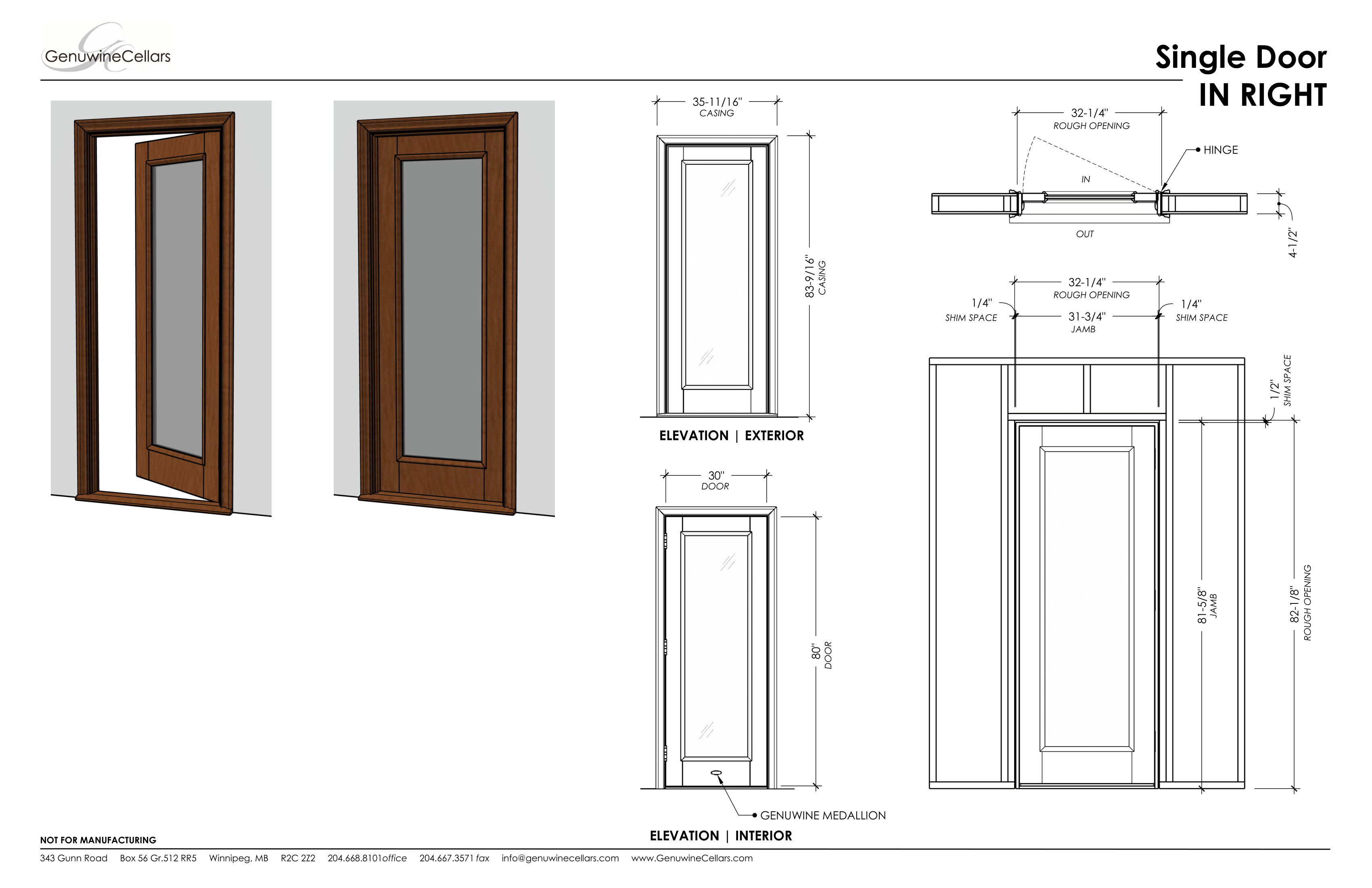 Full Glass Single Cellar Door, 1 Sidelight