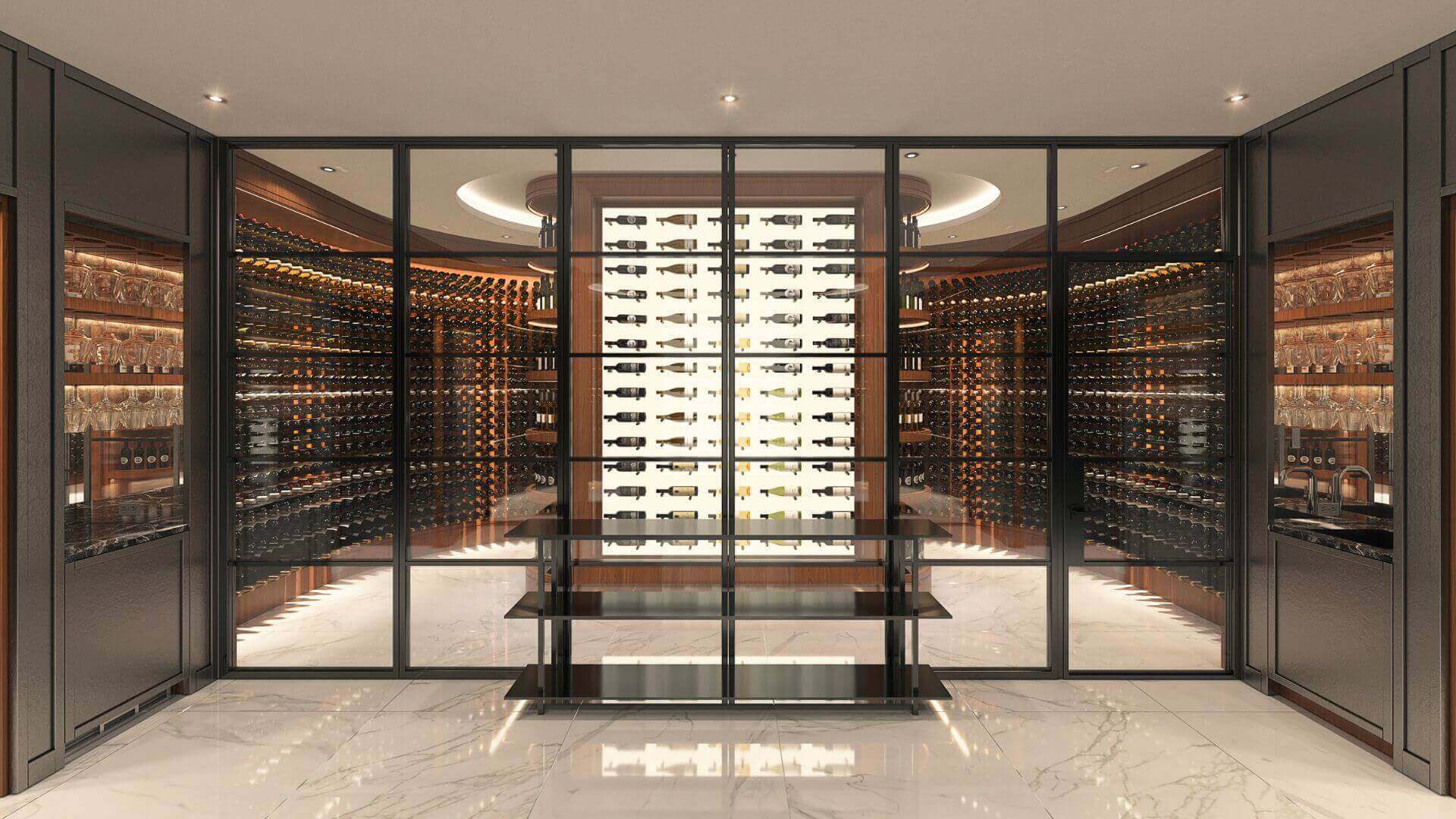 modern glass wine cellar design - Genuwine Cellars Reserve