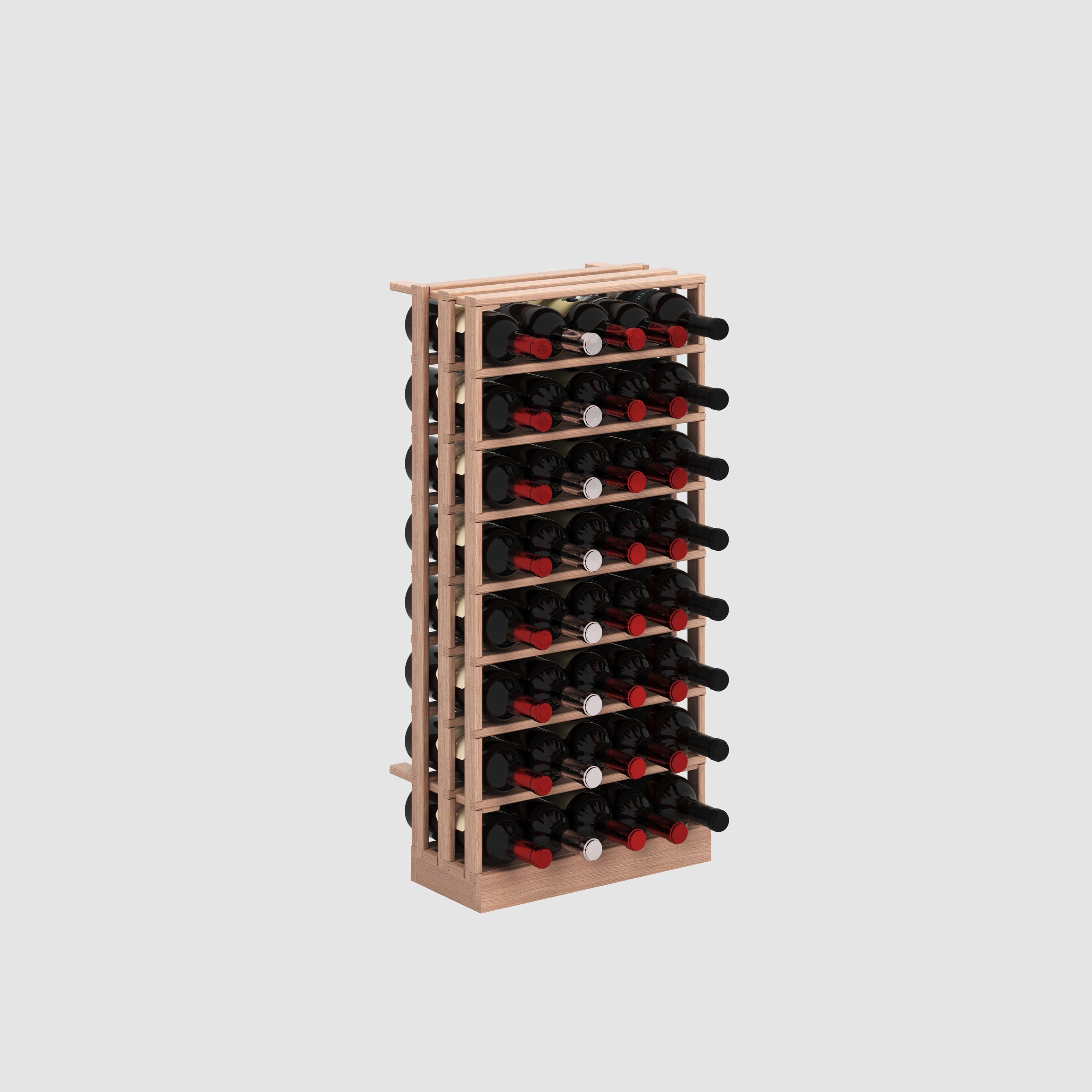 mahogany burgundy wine rack with base mould - Genuwine Cellars Shop