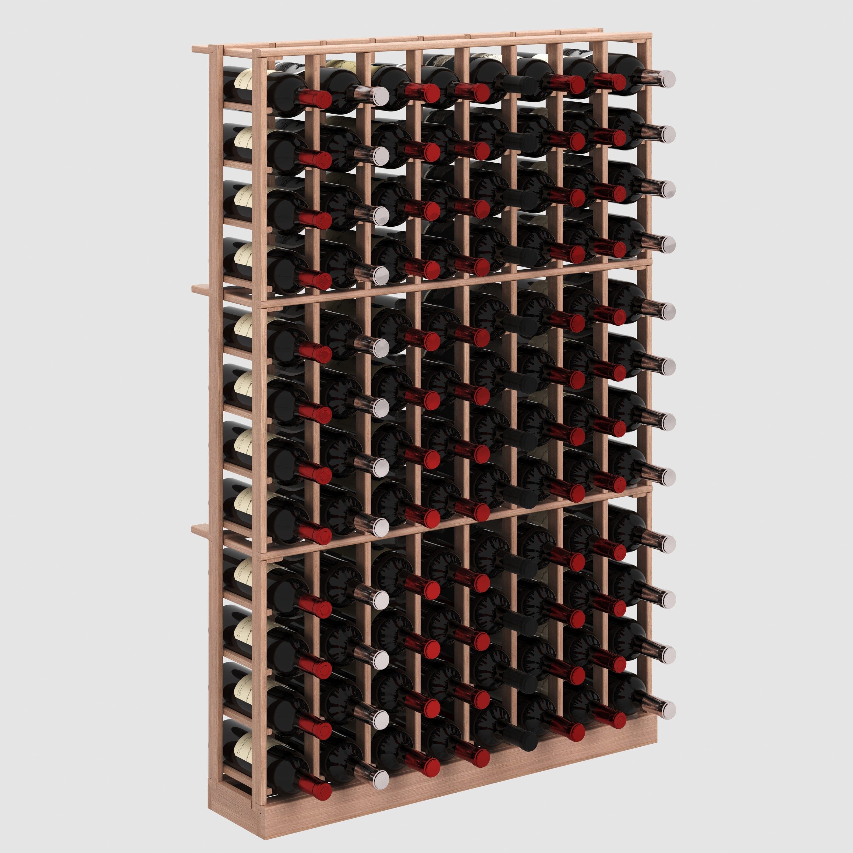mahogany wine bottle storage with base mould - Genuwine Cellars Reserve