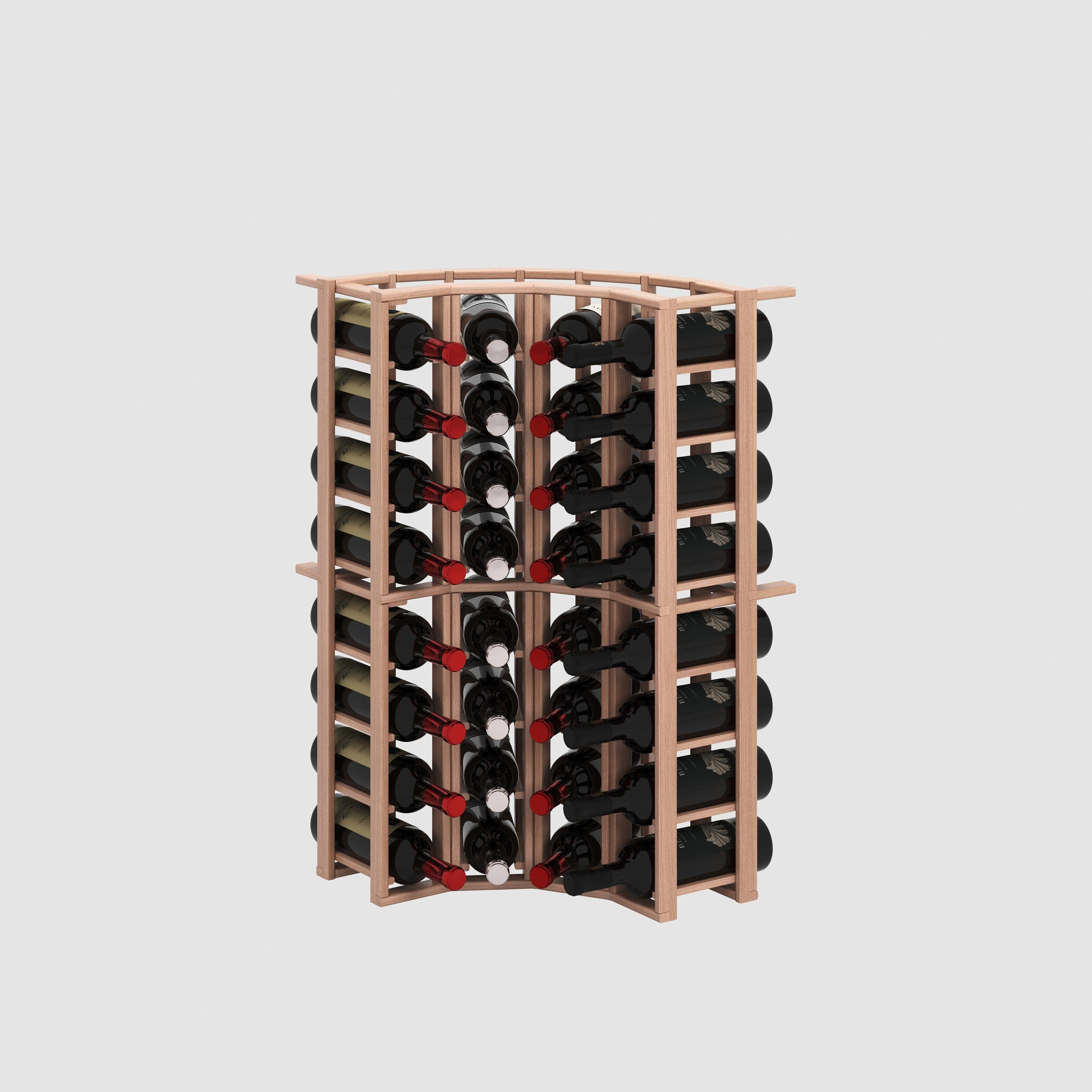  corner wine rack with base mould - Genuwine Cellars Shop
