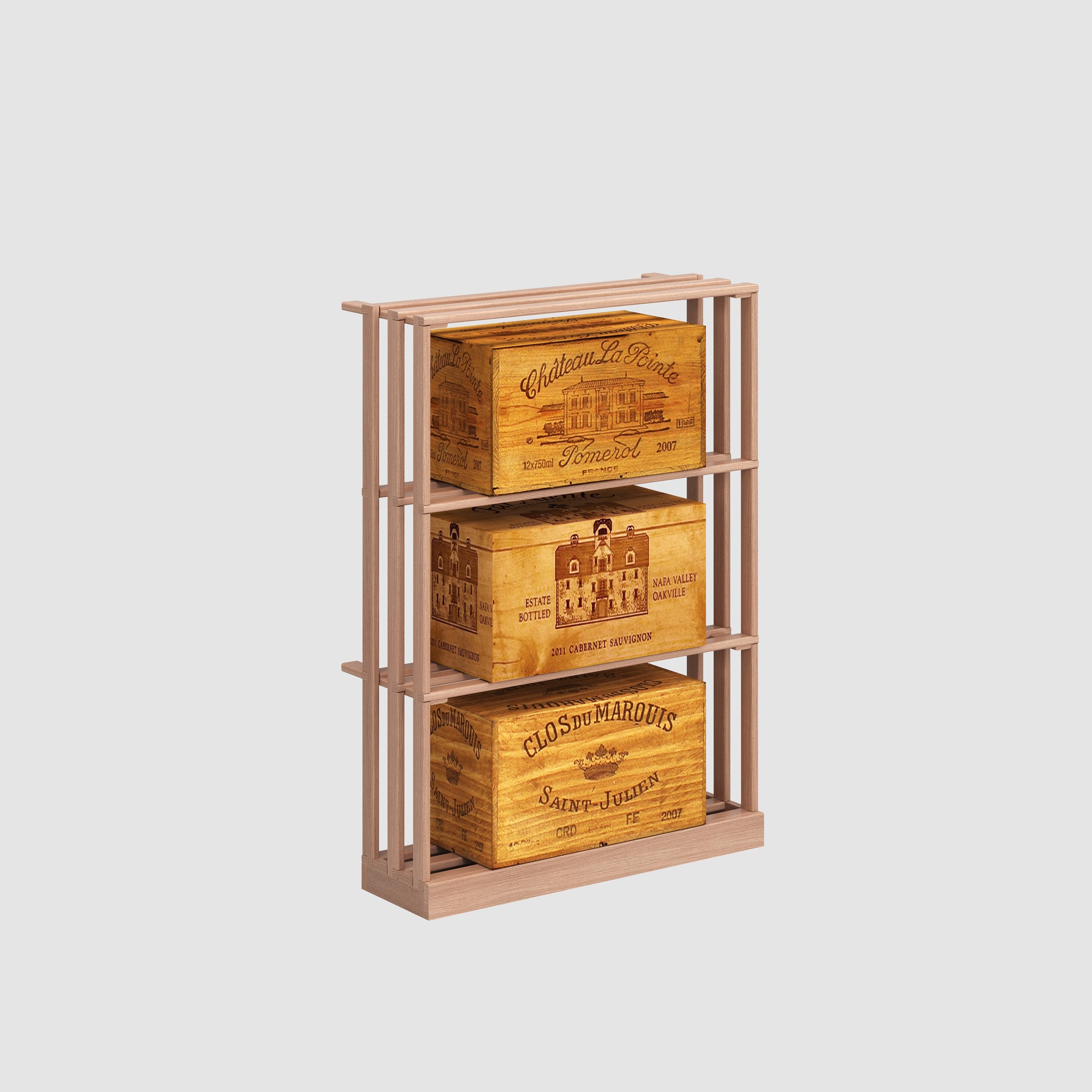 mahogany wine case storage with base - Genuwine Cellars Reserve