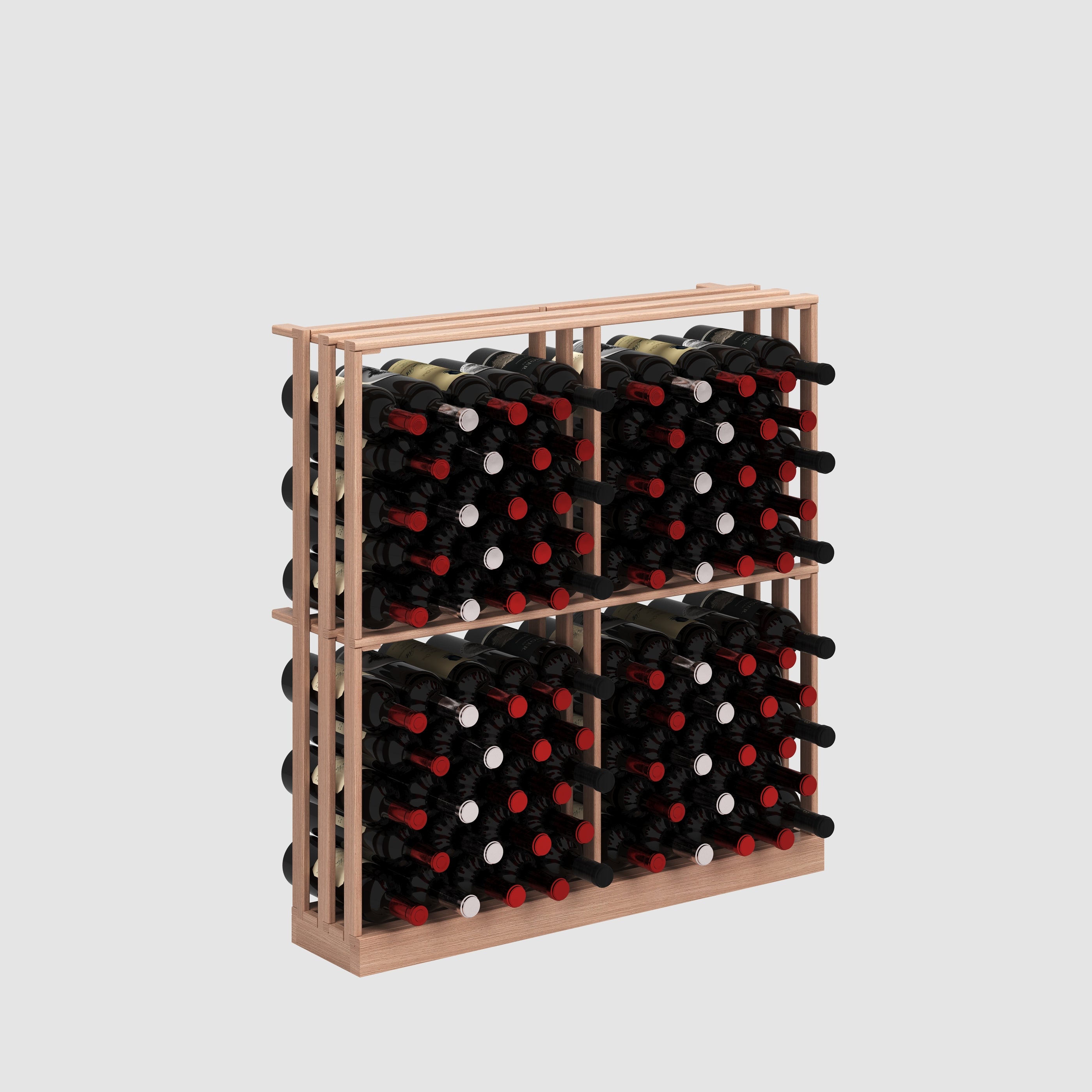 mahogany wine storage rack bin - 92 wine bottle capacity - Genuwine Cellars Reserve