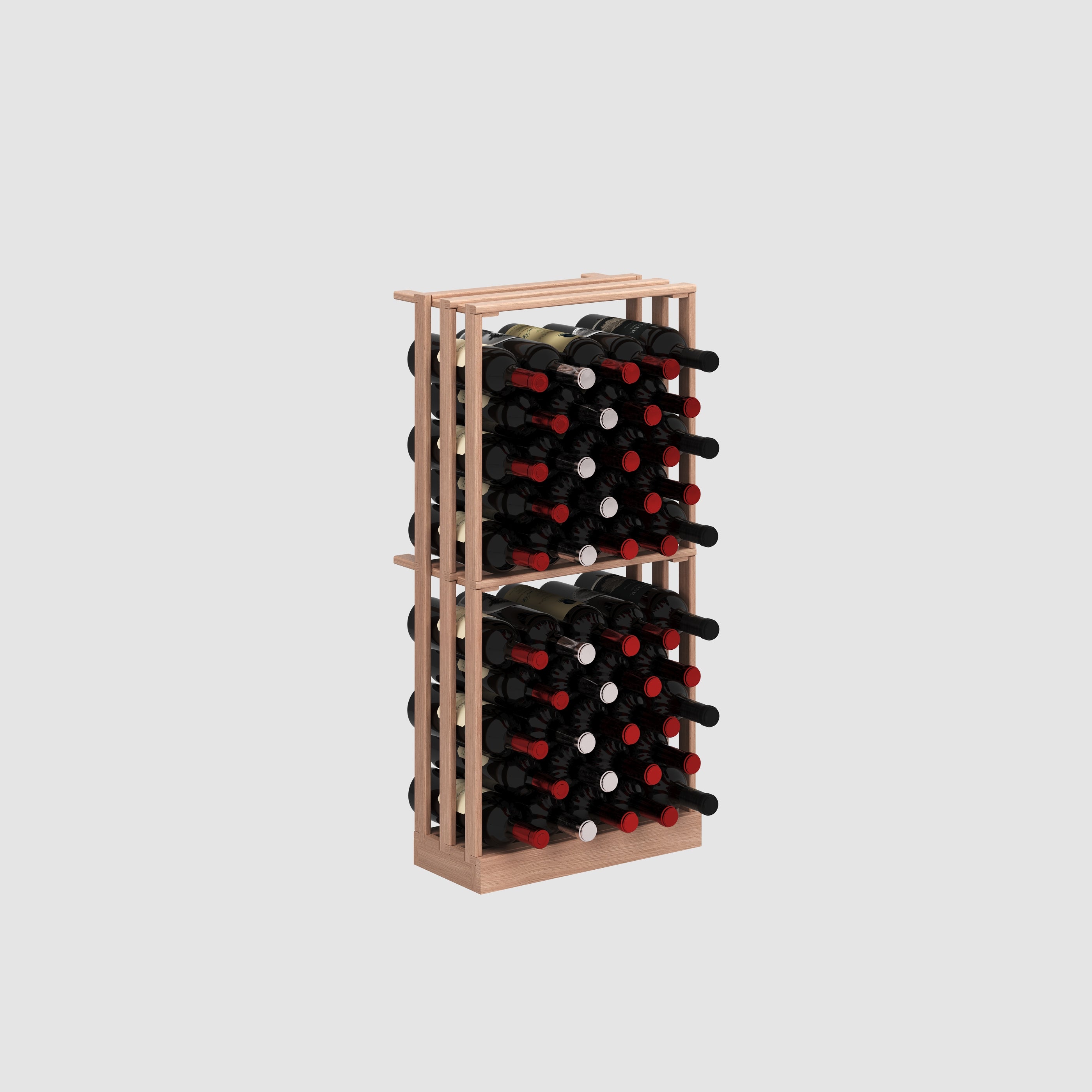 wooden wine rack with base mould with 46 wine bottles capacity - Genuwine Cellars Reserve
