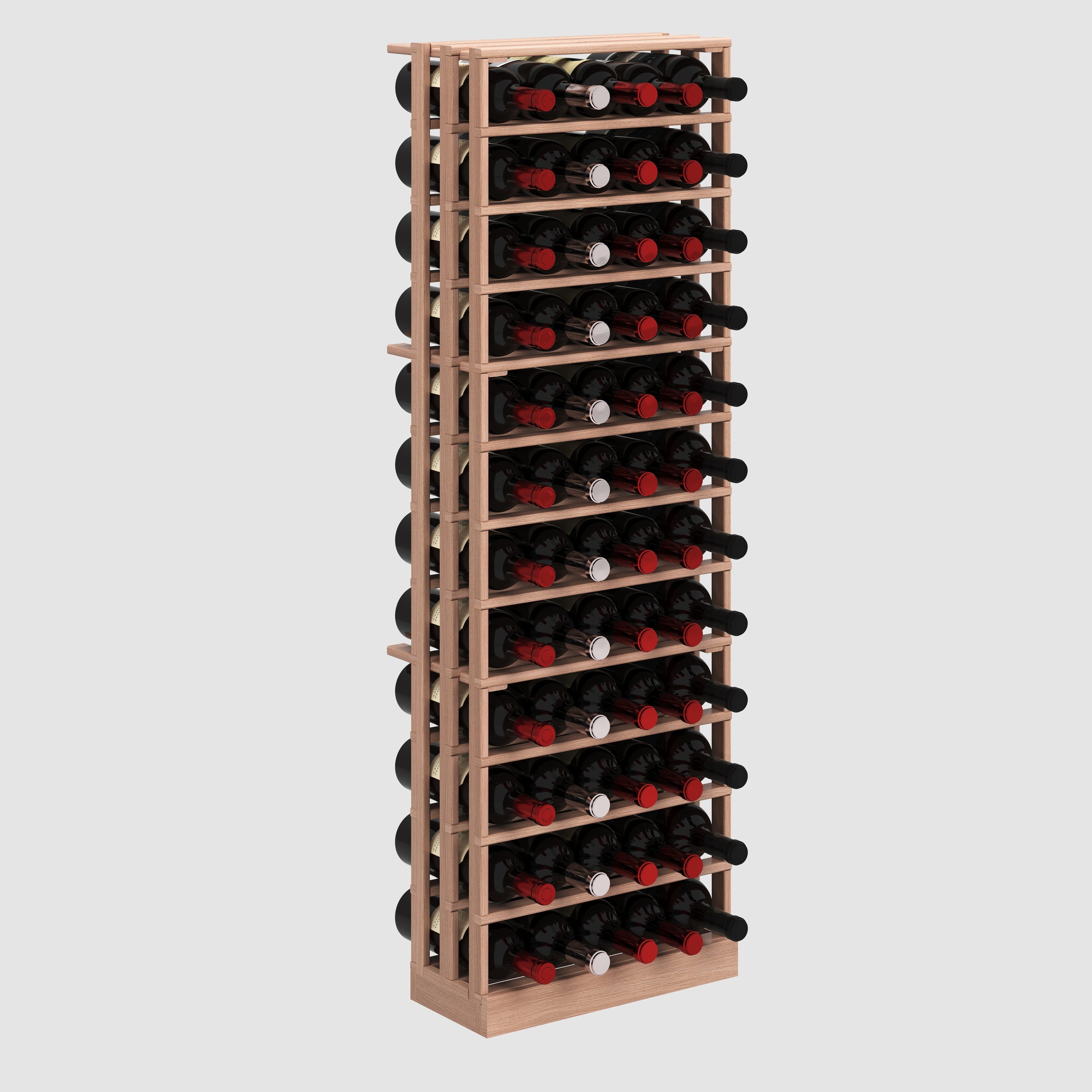 premium mahogany burgundy wine rack with base mould - Genuwine Cellars Reserve