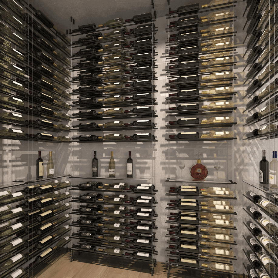 metal wine racks - Label Line Black - Genuwine Cellars Shop