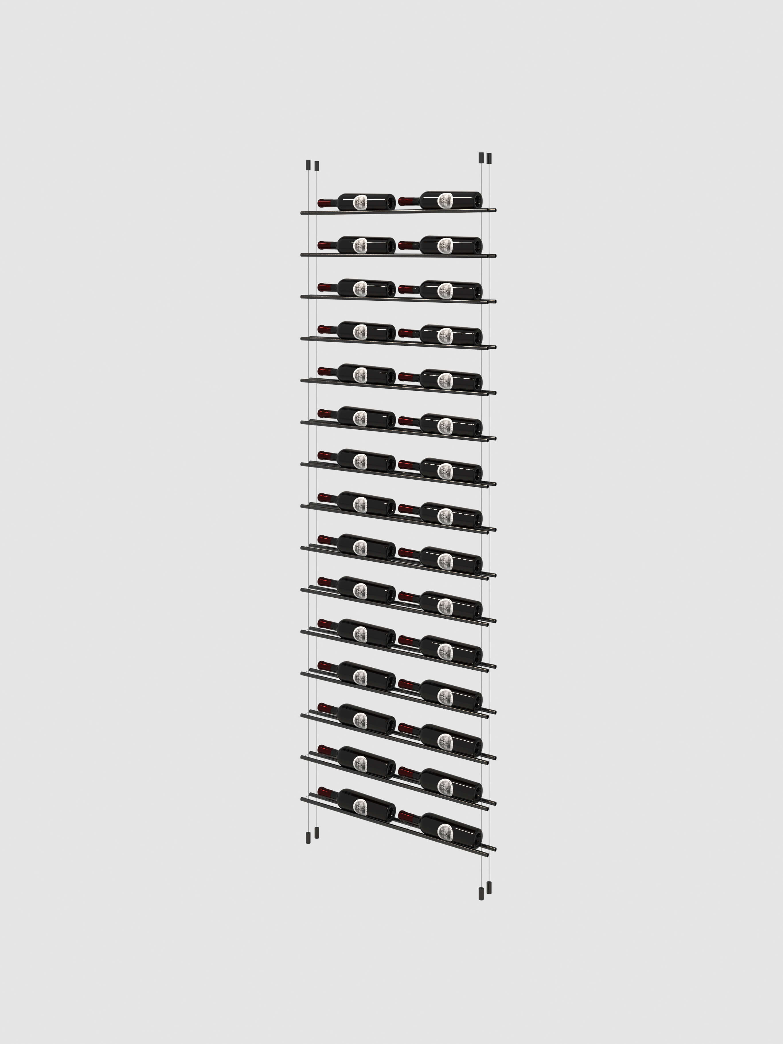 Label Line Black Contemporary wine rack by Genuwine Cellars