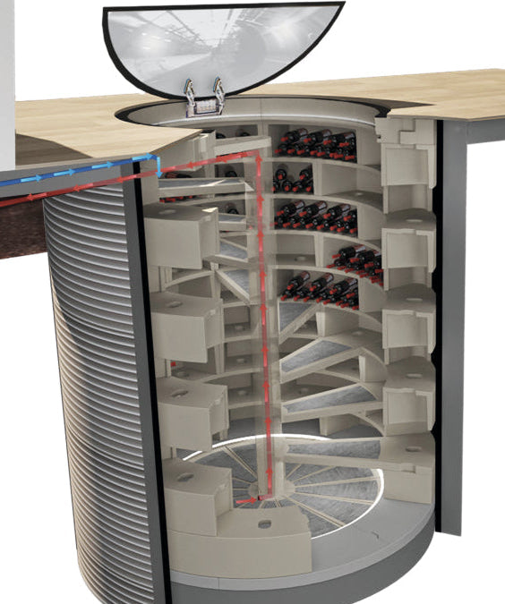 Cross-sectional diagram of a building's foundation with insulation and waterproofing layers.