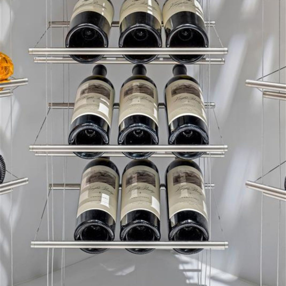 Linear Wine Rack Label Line - Cable Wine Racks - Genuwine Cellars Reserve