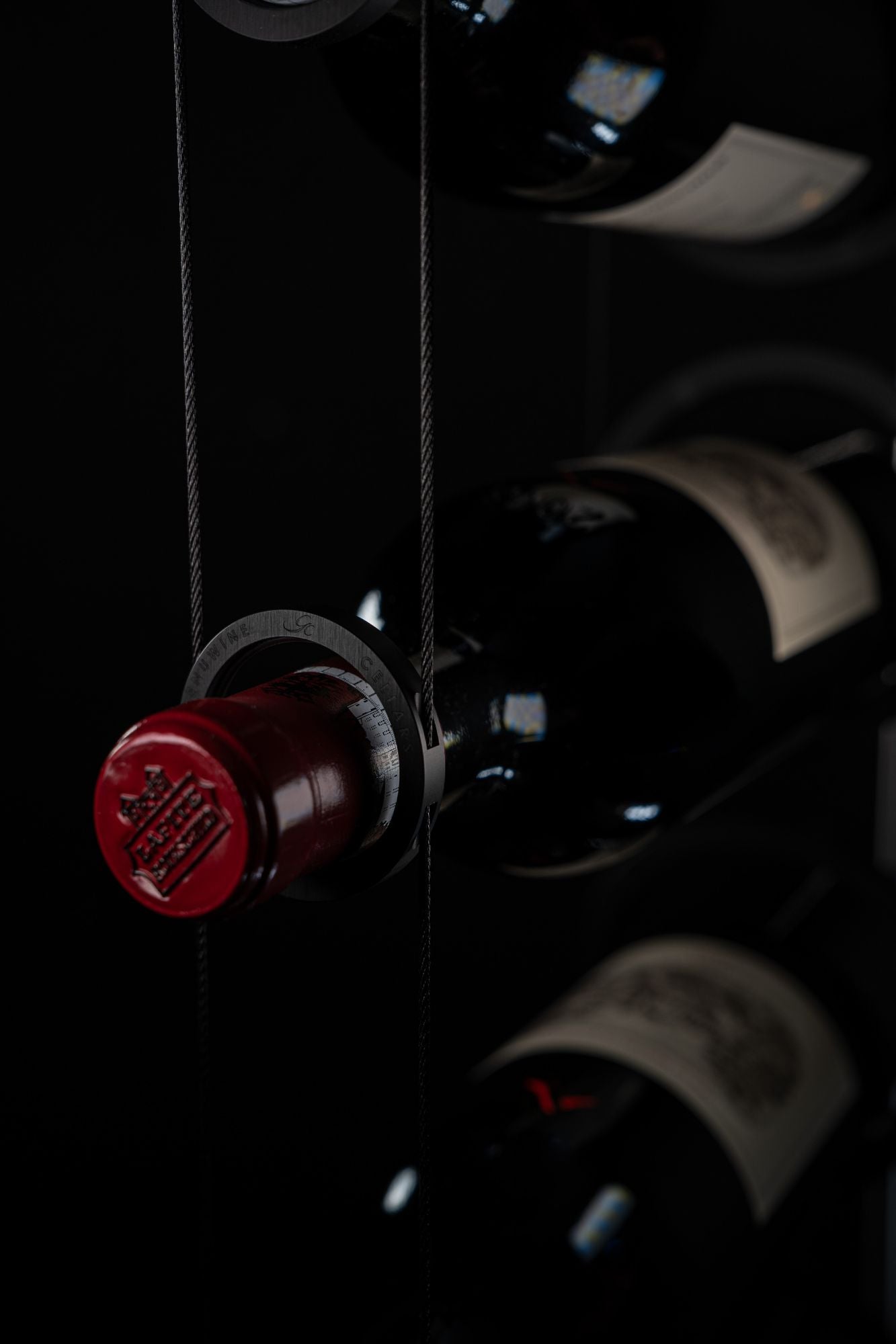 cable wine rack black - Genuwine Cellars Reserve