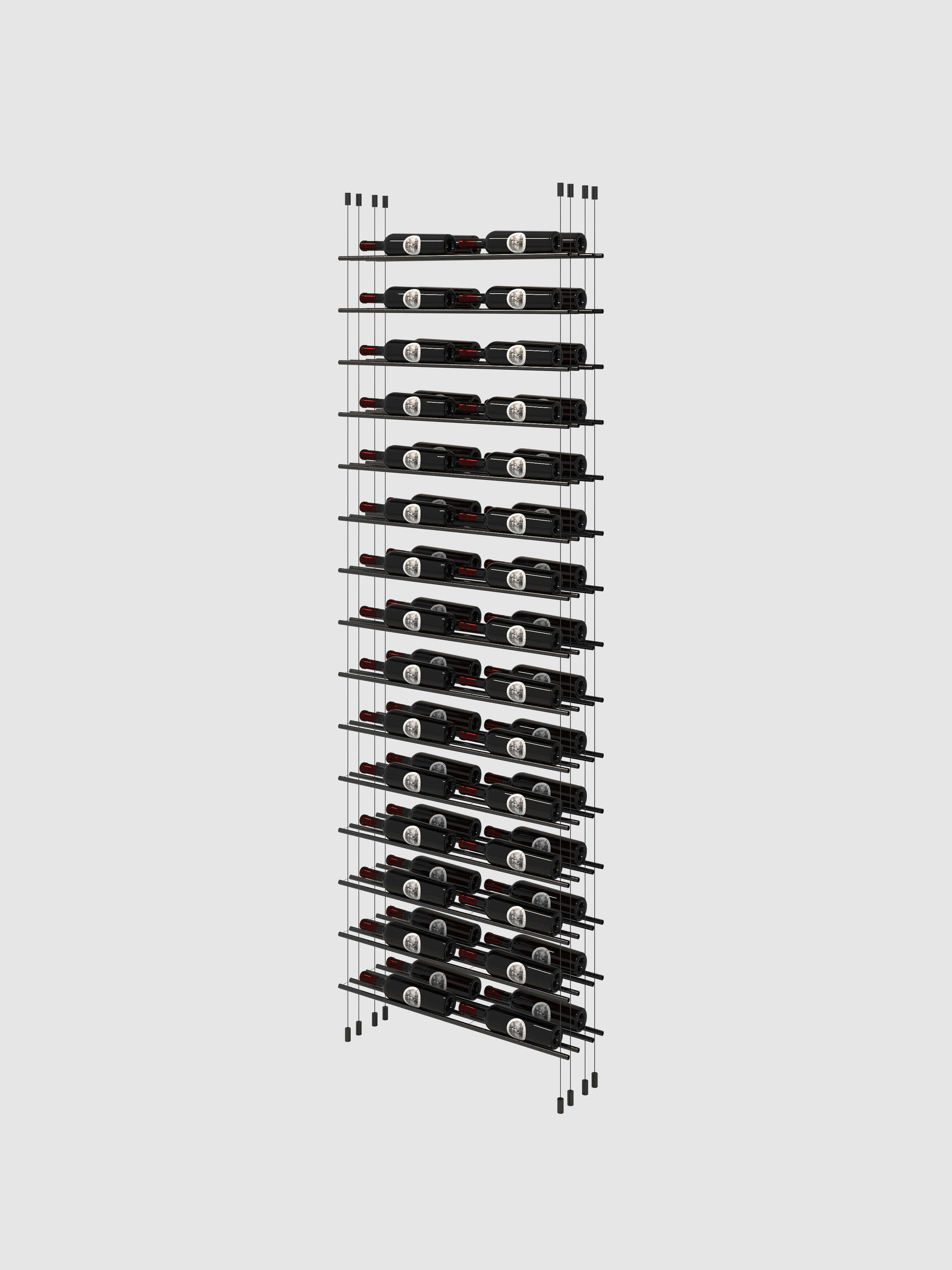 Modern double width floating wine rack by Genuwine Cellars Reserve
