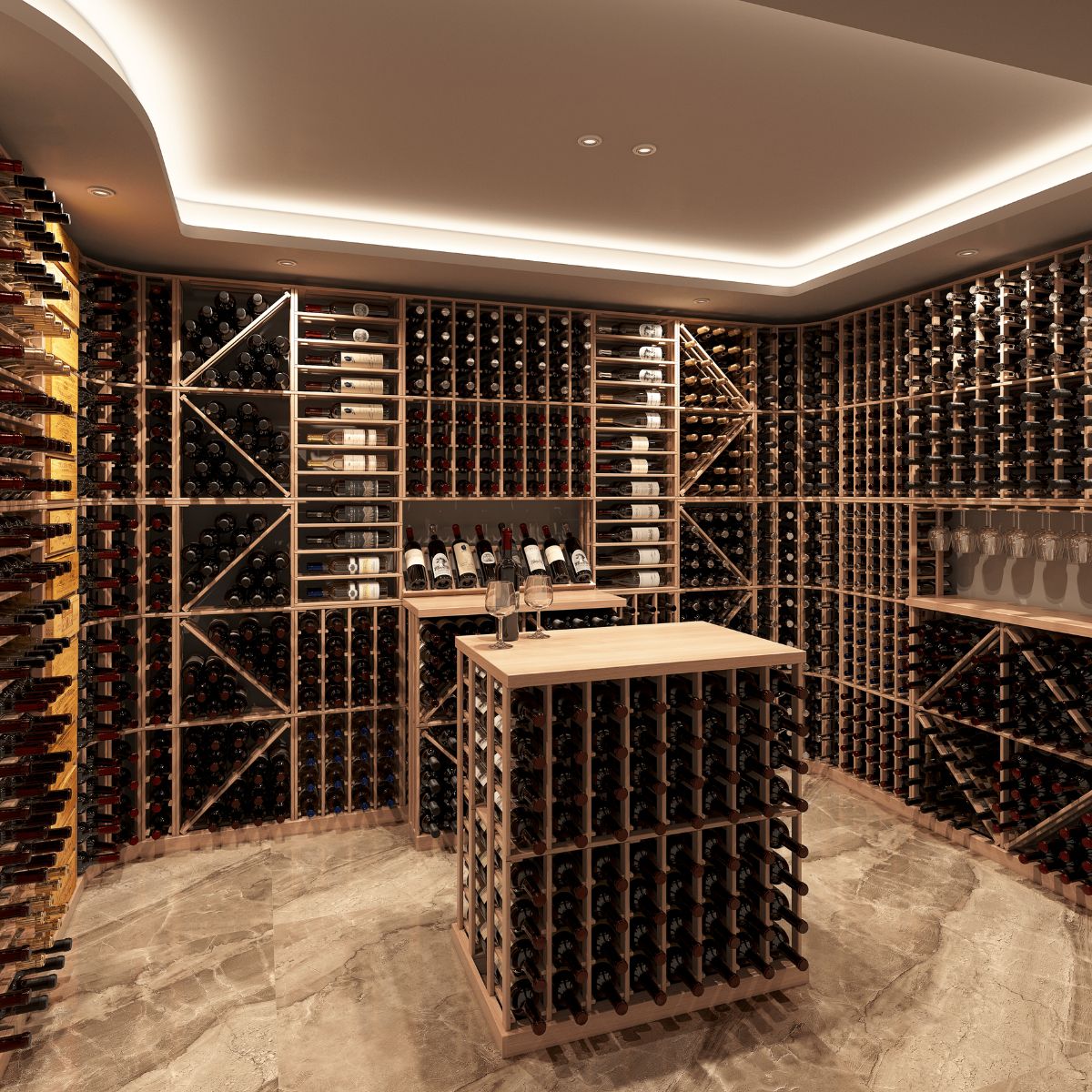 wine cellar with Kit Rack Individual Bottle Storage (IB 16)