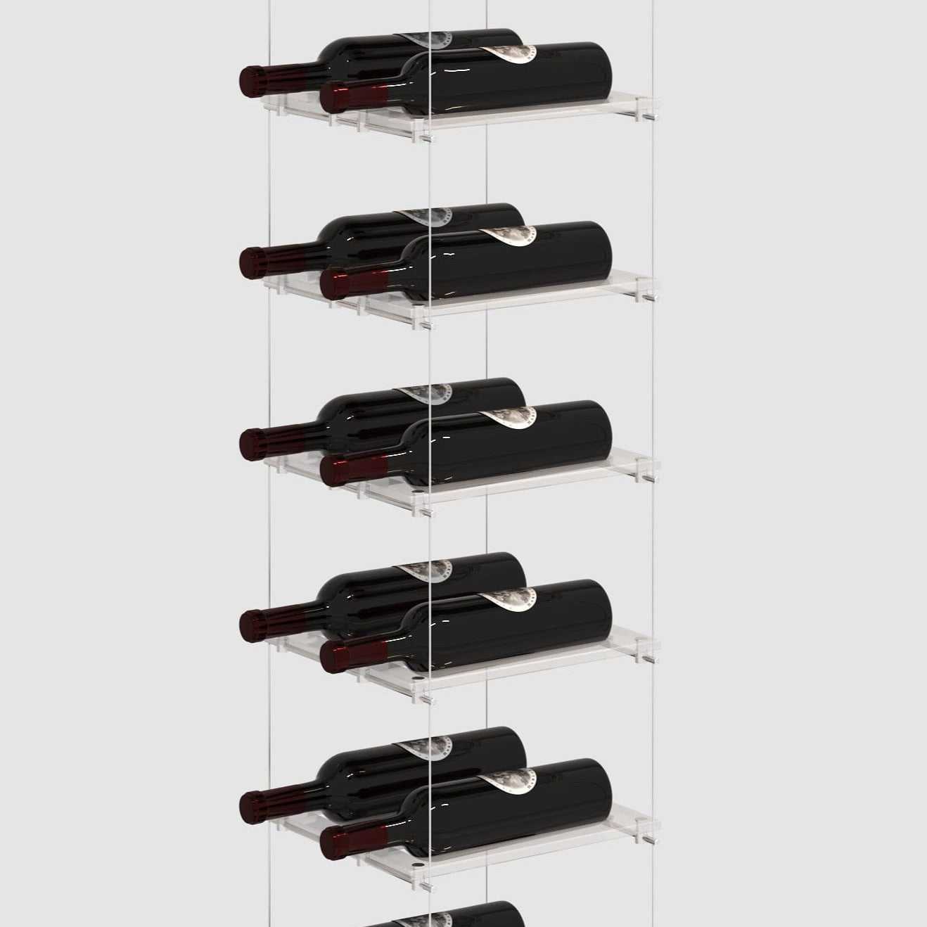 floating wine rack modern design by Genuwine Cellars